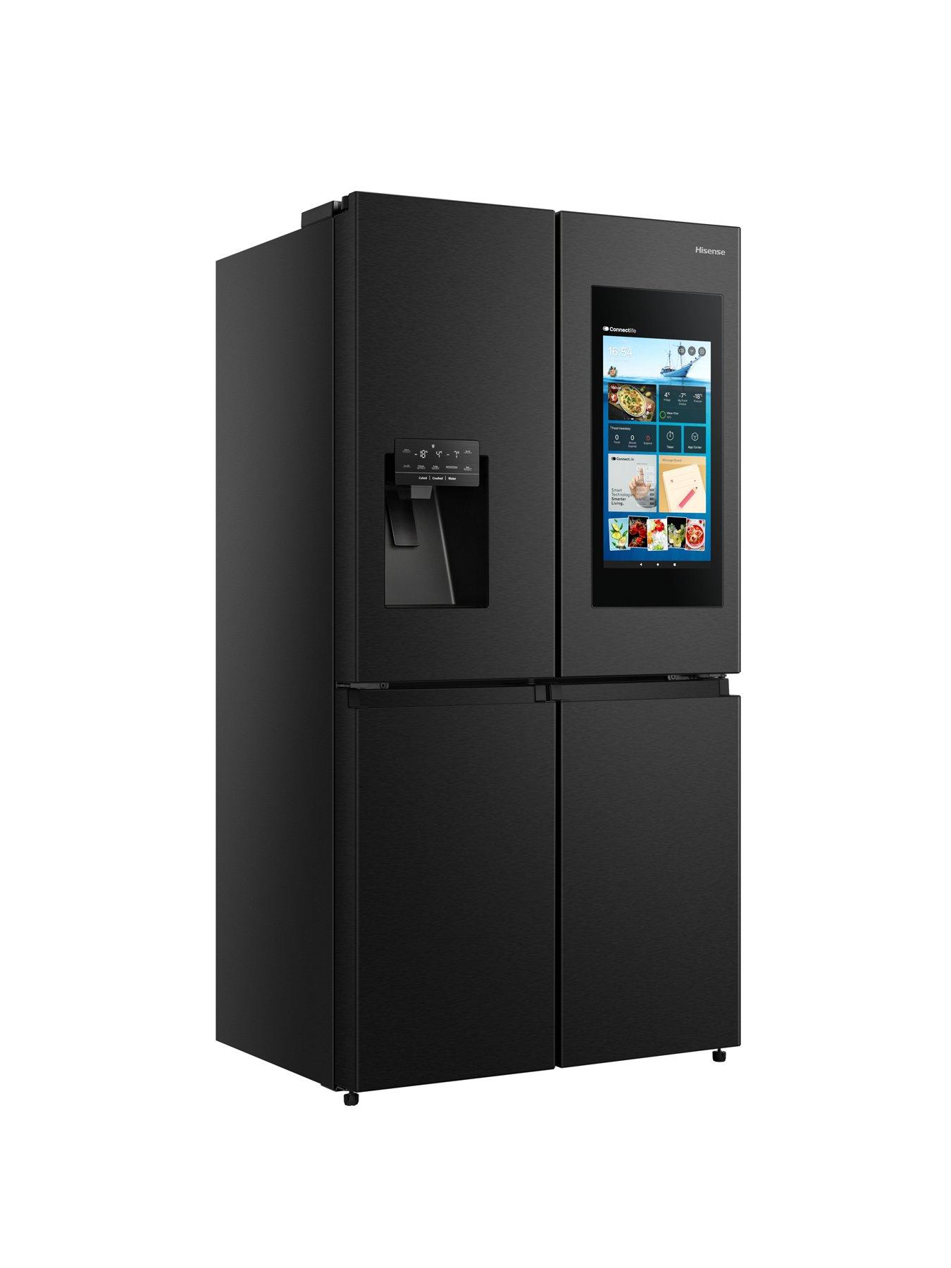 Hisense PureFlat RQ760N4IFE Smart Fridge Freezer - Black Stainless Steel - E rated