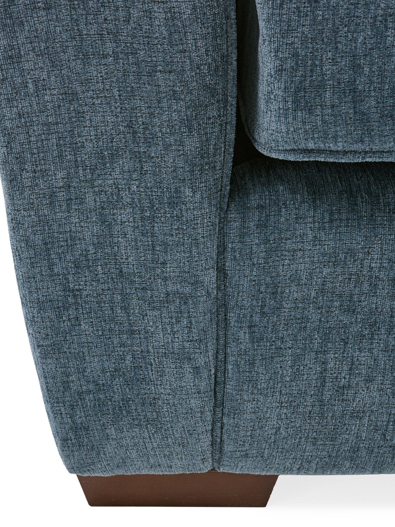 Image 5 of 7 of The Very Collection Lucerne Right Hand&nbsp;Fabric&nbsp;Corner Chaise Sofa with Footstool&nbsp;- Made to Order in the UK - FSC&reg; Certified