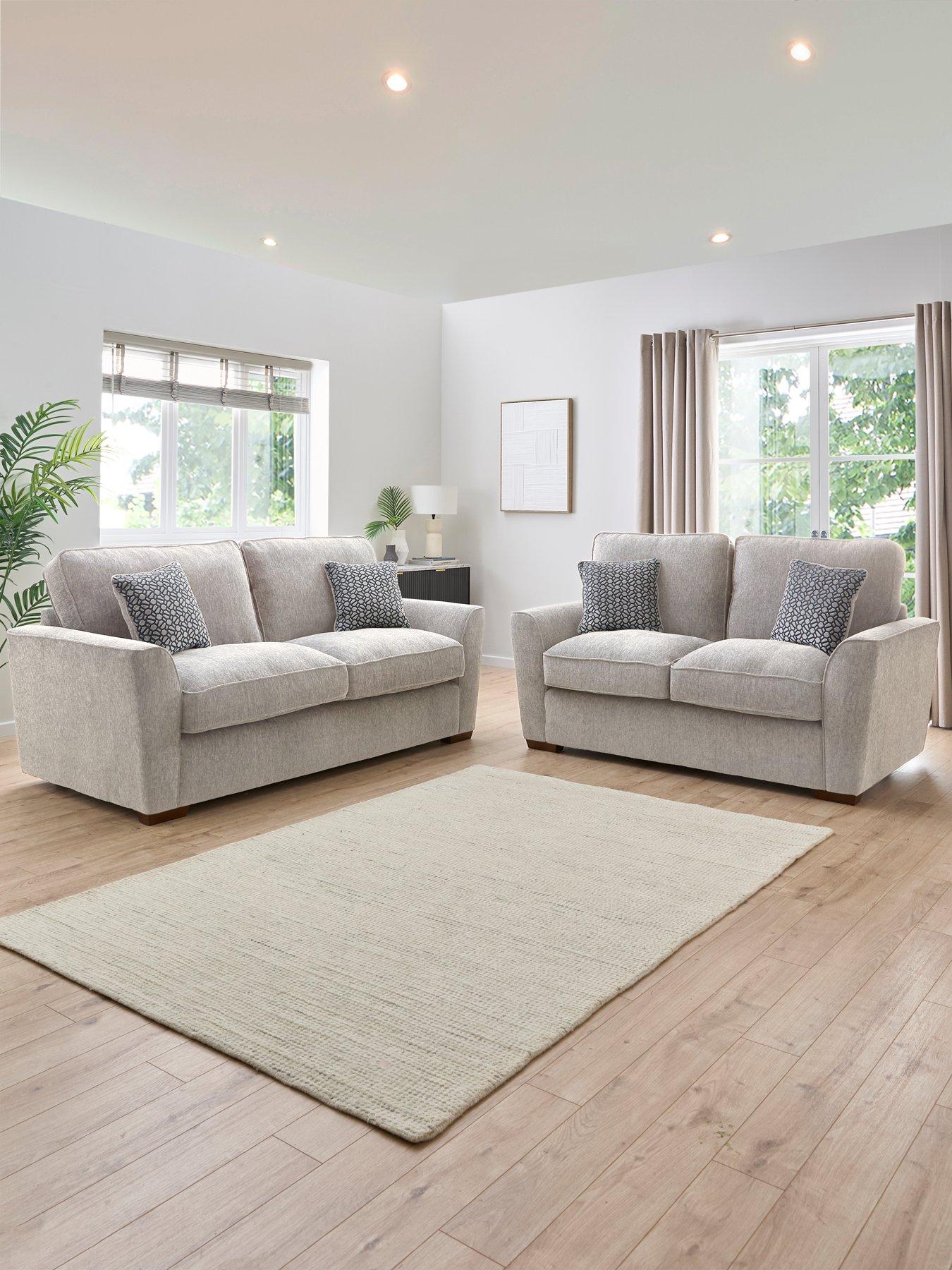 The Very Collection Lucerne 3 + 2 Seater Fabric Sofa Set (Buy  &  SAVE!) - Made to Order in the UK - FSC® Certified