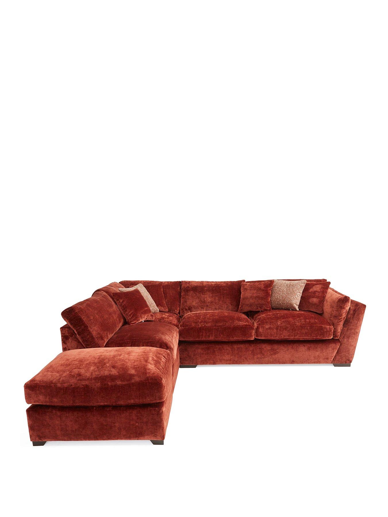 Image 3 of 7 of Very Home Caressa Fabric Left&nbsp;Hand Corner Chaise Sofa&nbsp;with Footstool