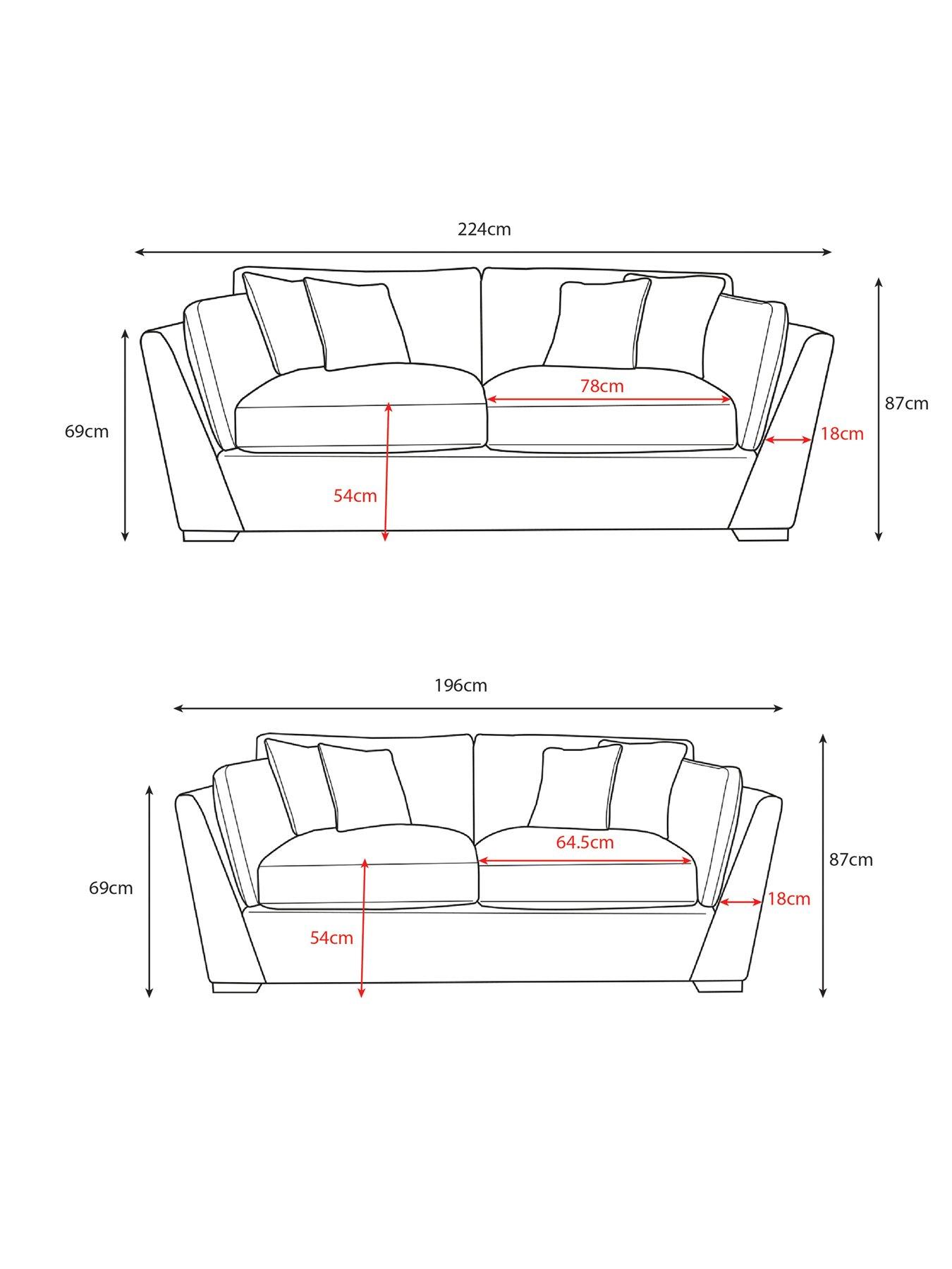 Image 7 of 7 of The Very Collection Caressa Fabric&nbsp;3 + 2 Seater Sofa Set (Buy &amp; SAVE!)&nbsp;- Made to Order in the UK - FSC&reg; Certified