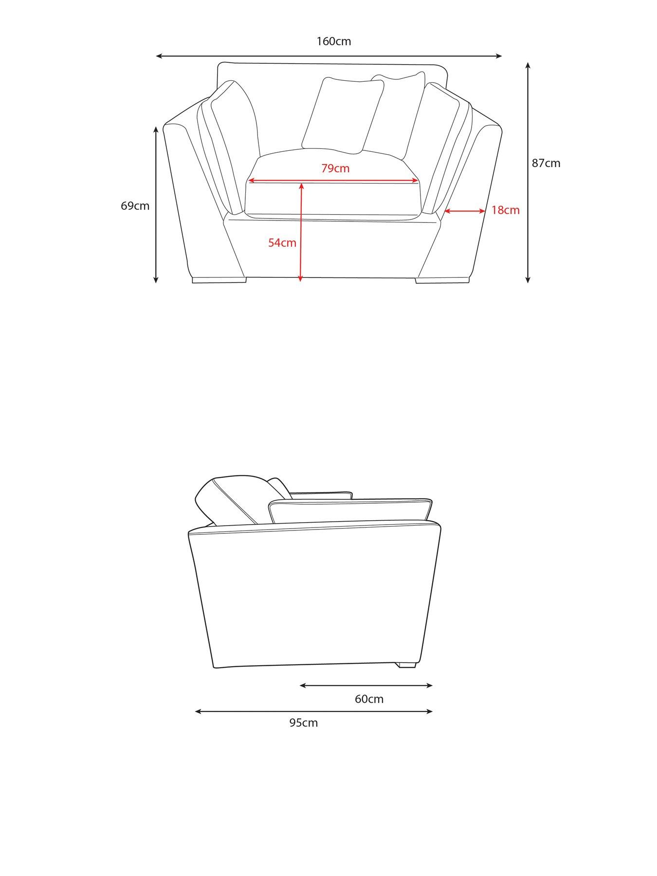 Image 7 of 7 of Very Home Caressa Fabric Snuggle&nbsp;Chair