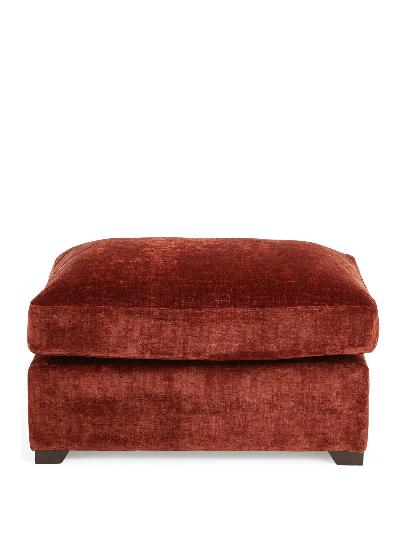  image of very-home-caressa-large-fabric-footstool