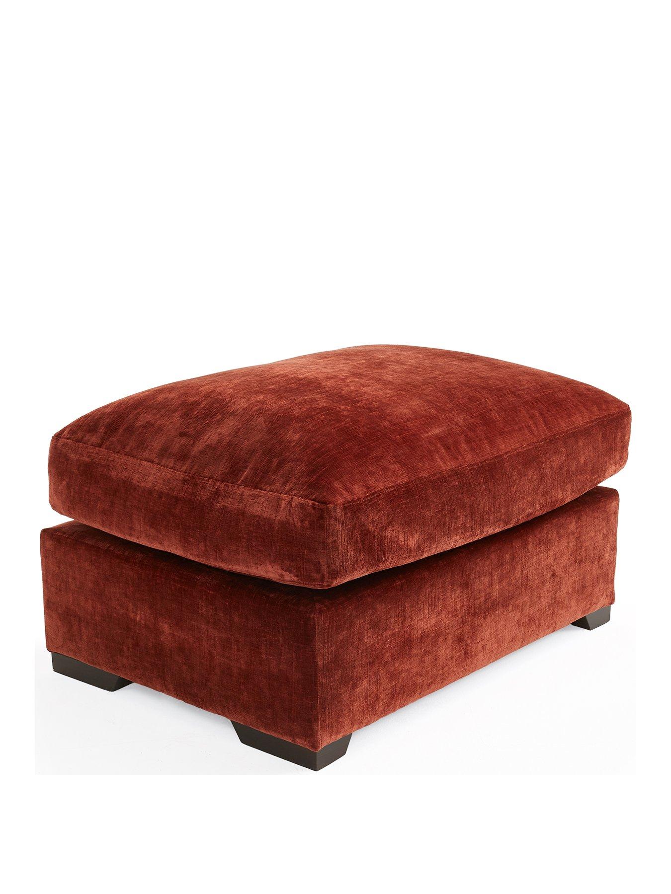 Image 3 of 5 of The Very Collection Caressa Large Fabric Footstool