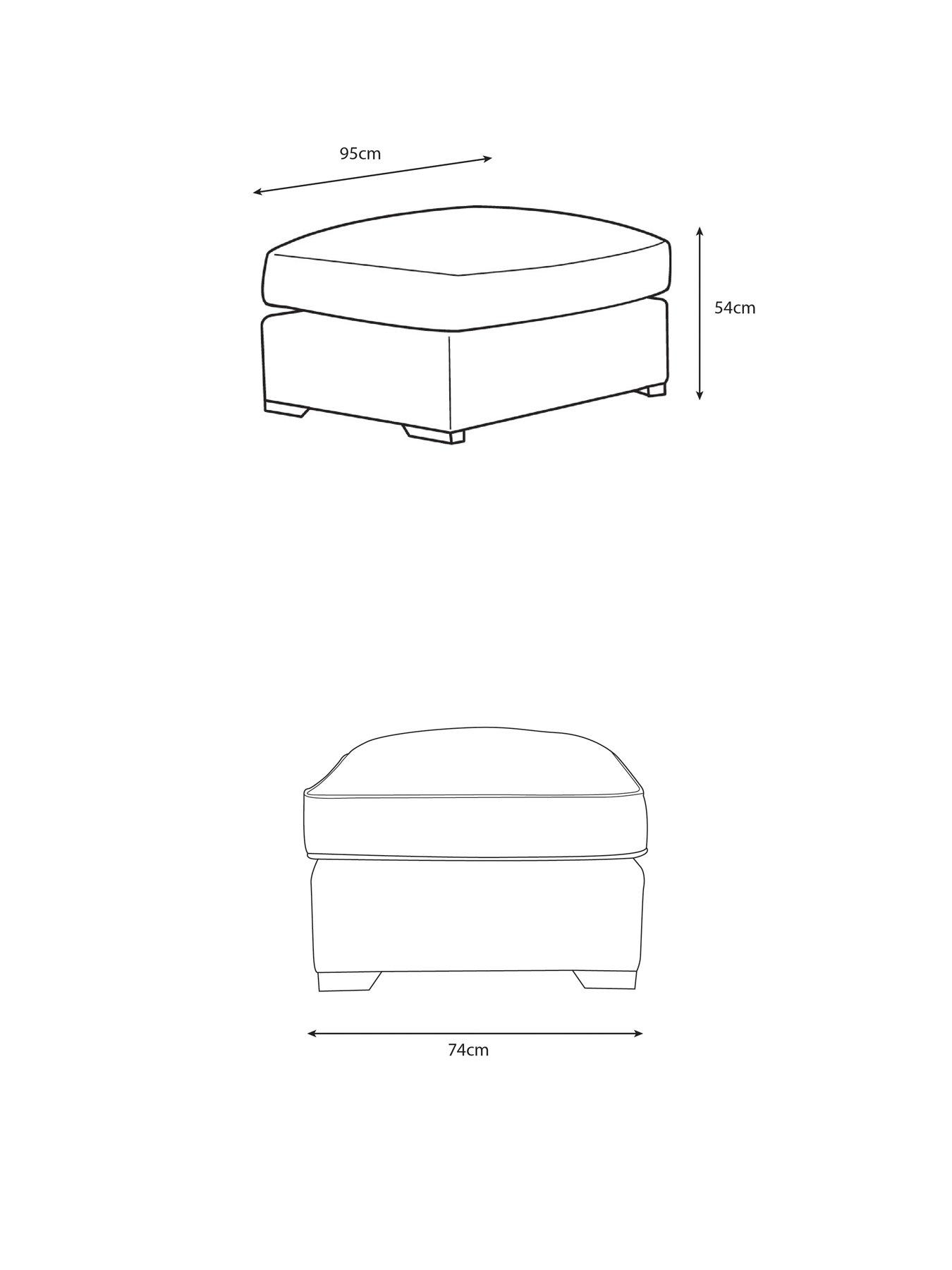 Image 5 of 5 of The Very Collection Caressa Large Fabric Footstool