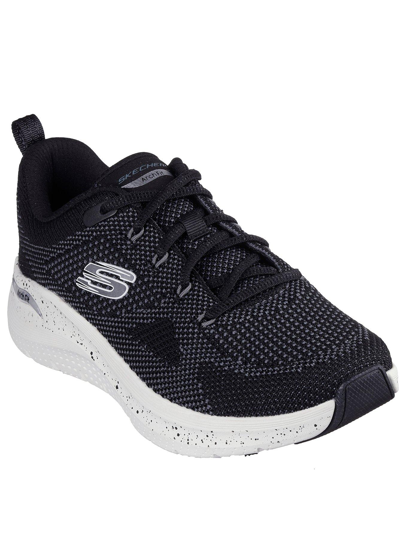 Image 2 of 5 of Skechers Arch Fit Engineered Knit Lace-up W/ Air-cooled - Black Knit/charcoal Trim