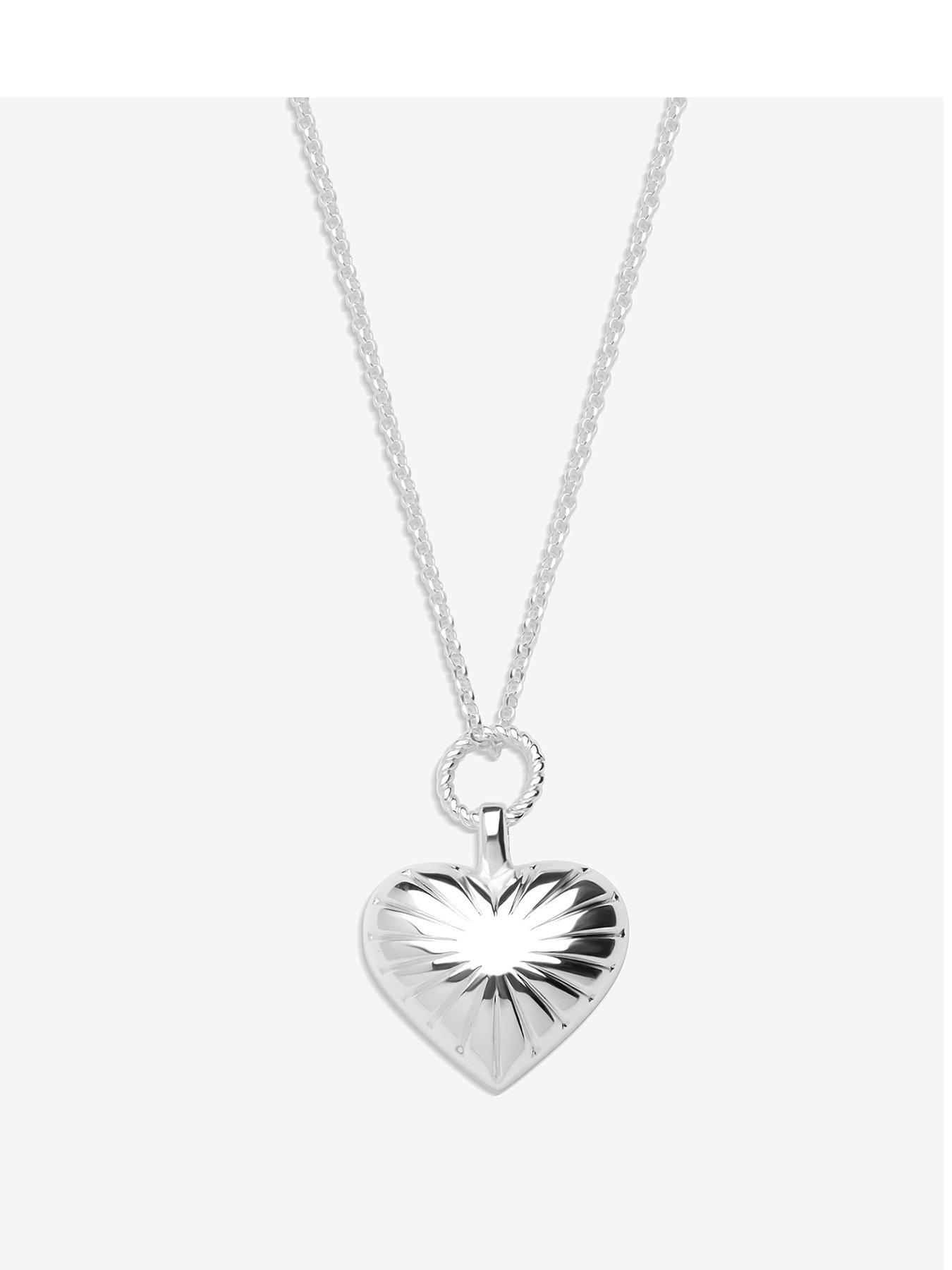  image of simply-silver-sterling-silver-925-ridged-heart-pendant