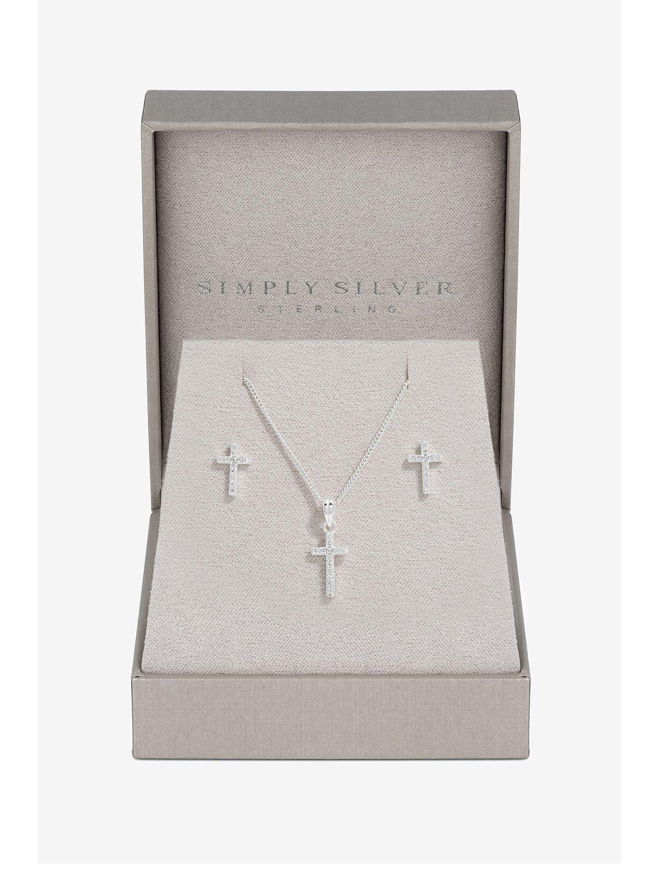 simply-silver-sterling-silver-925-cubic-zirconia-cross-set-gift-boxed