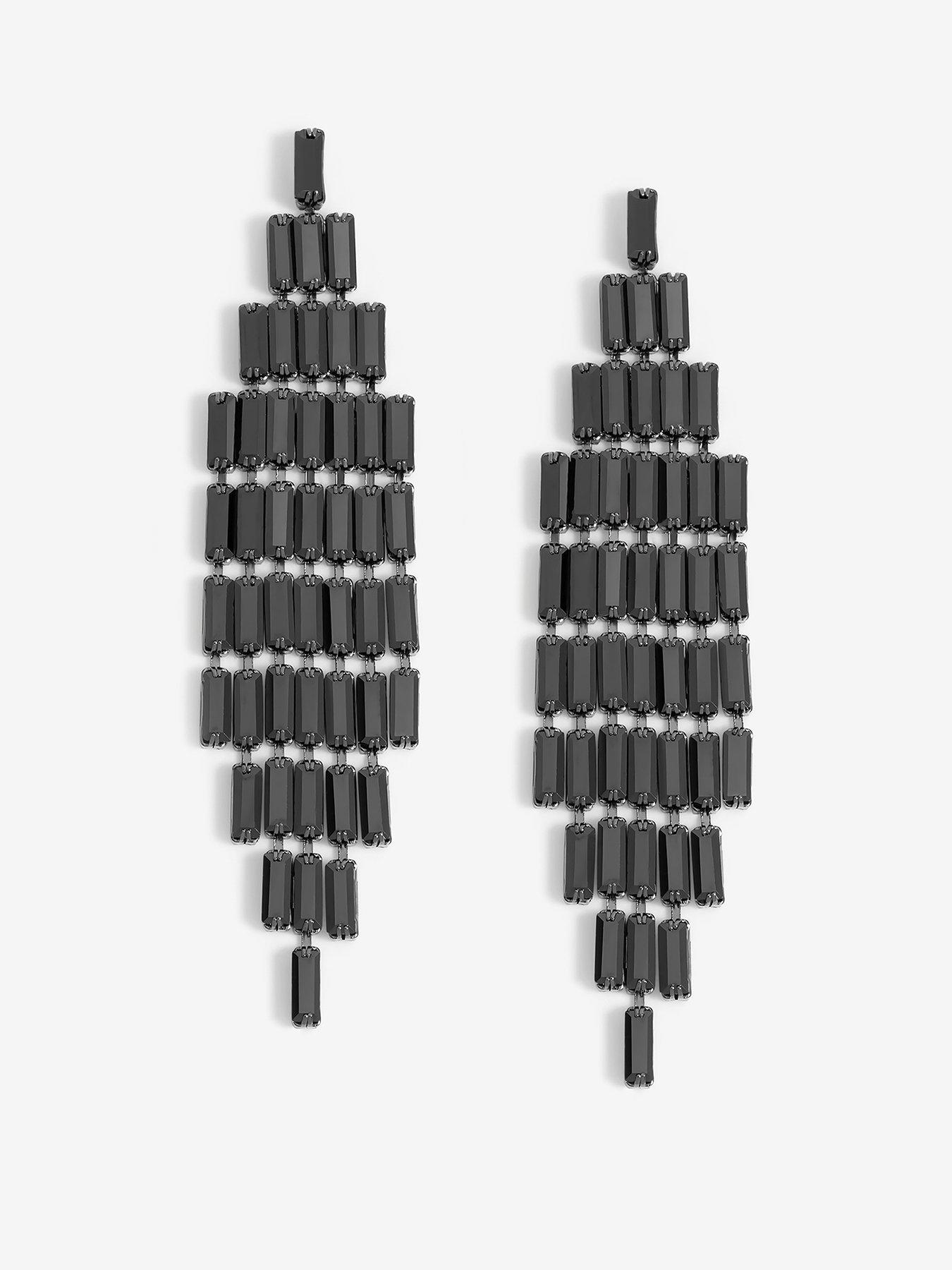 undefined Jet Statement Earrings