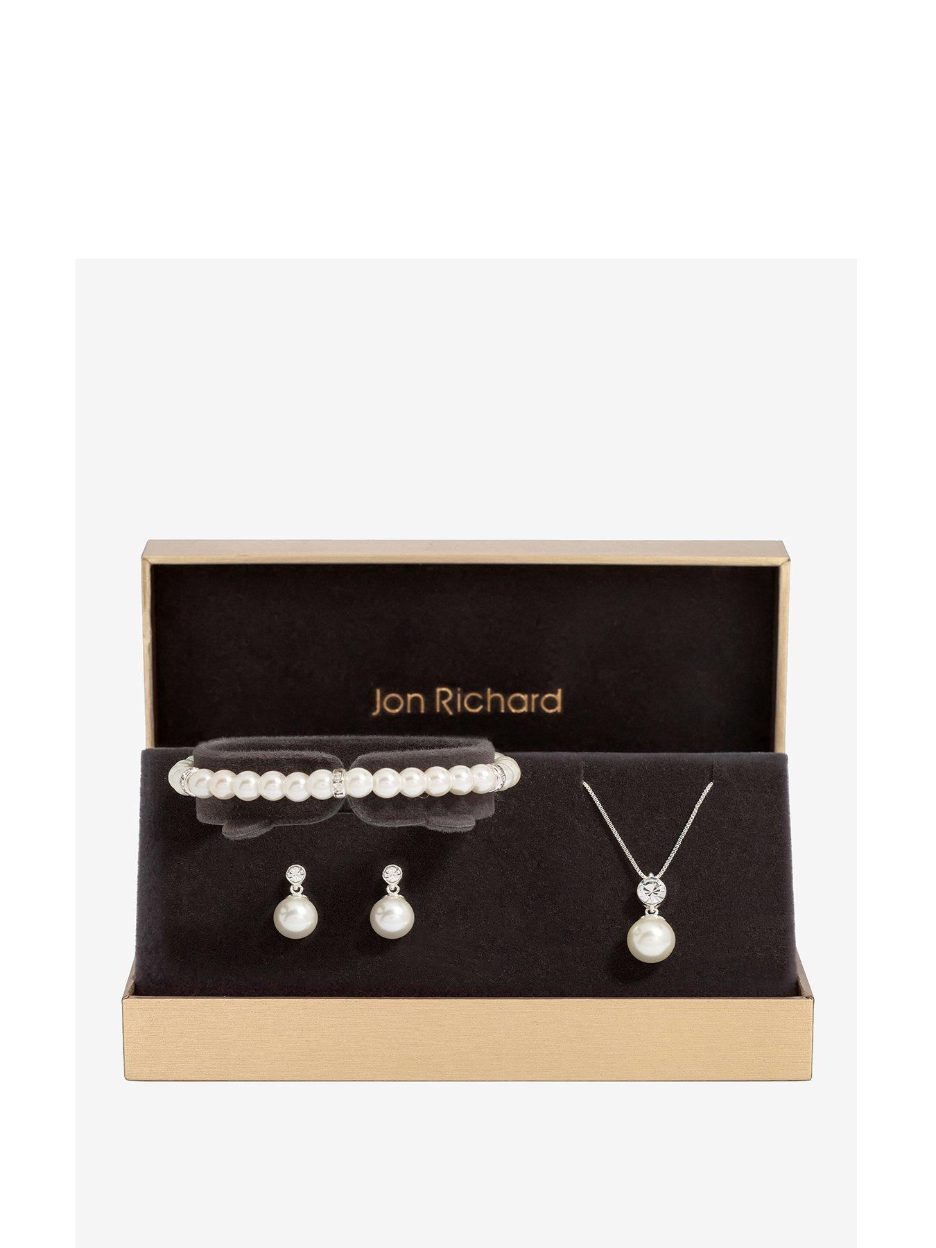 undefined Silver Plated And Crystal Pearl Trio Set