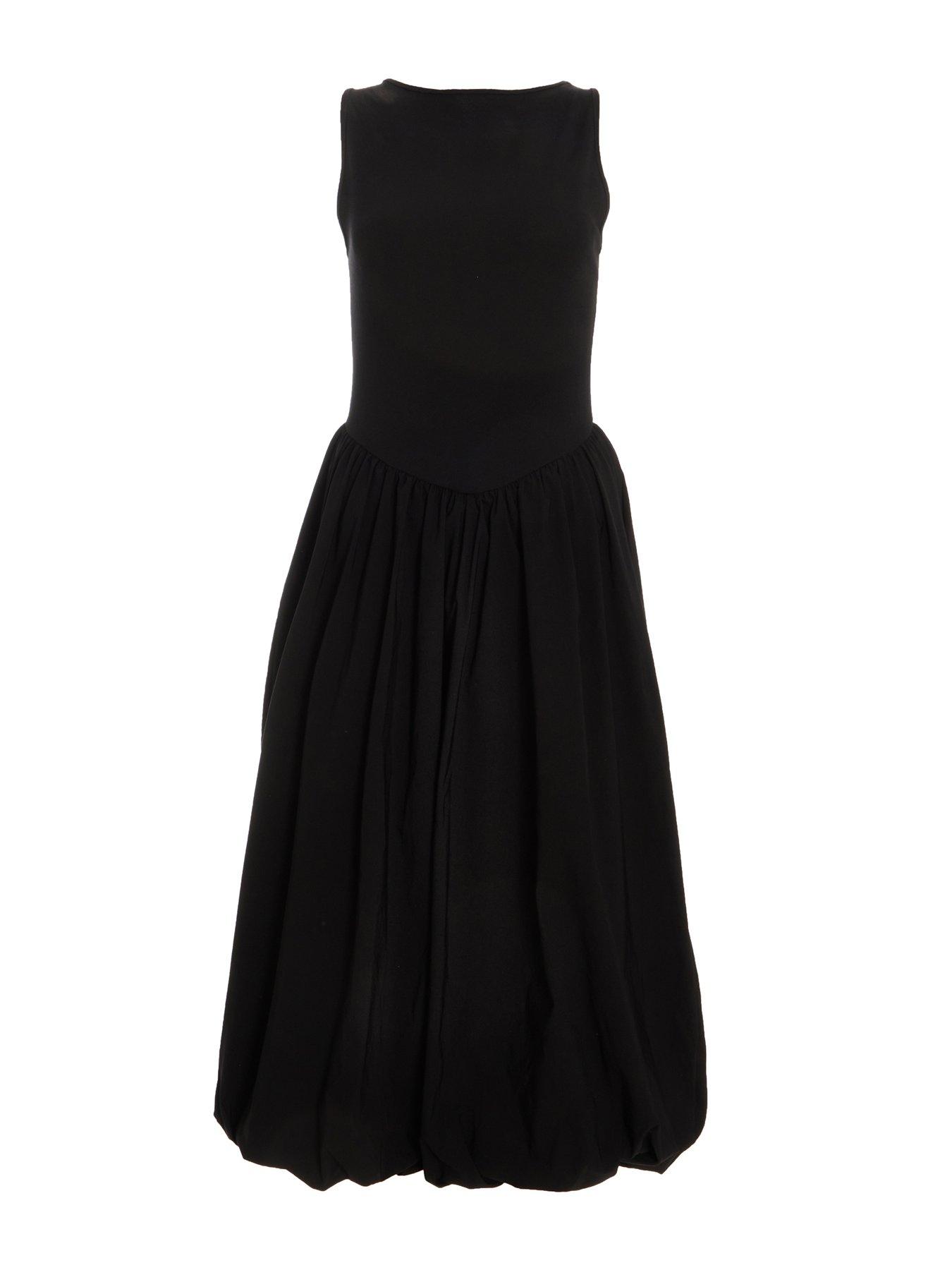 knee length dresses for ladies AMYLYNN Ruched Bubble Hem Midi Dress main image 0