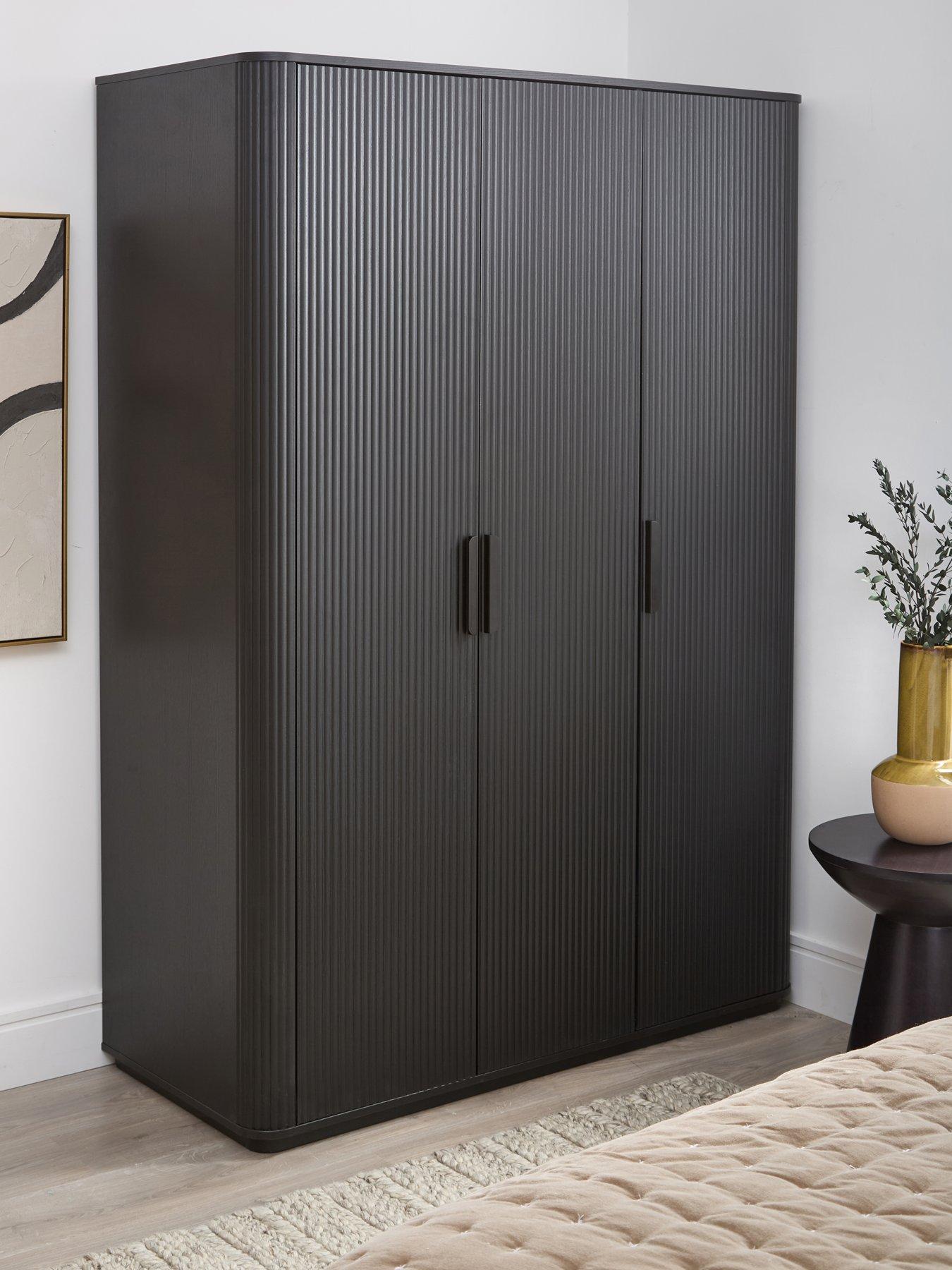 very-home-carina-3-door-plinth-wardrobe-black