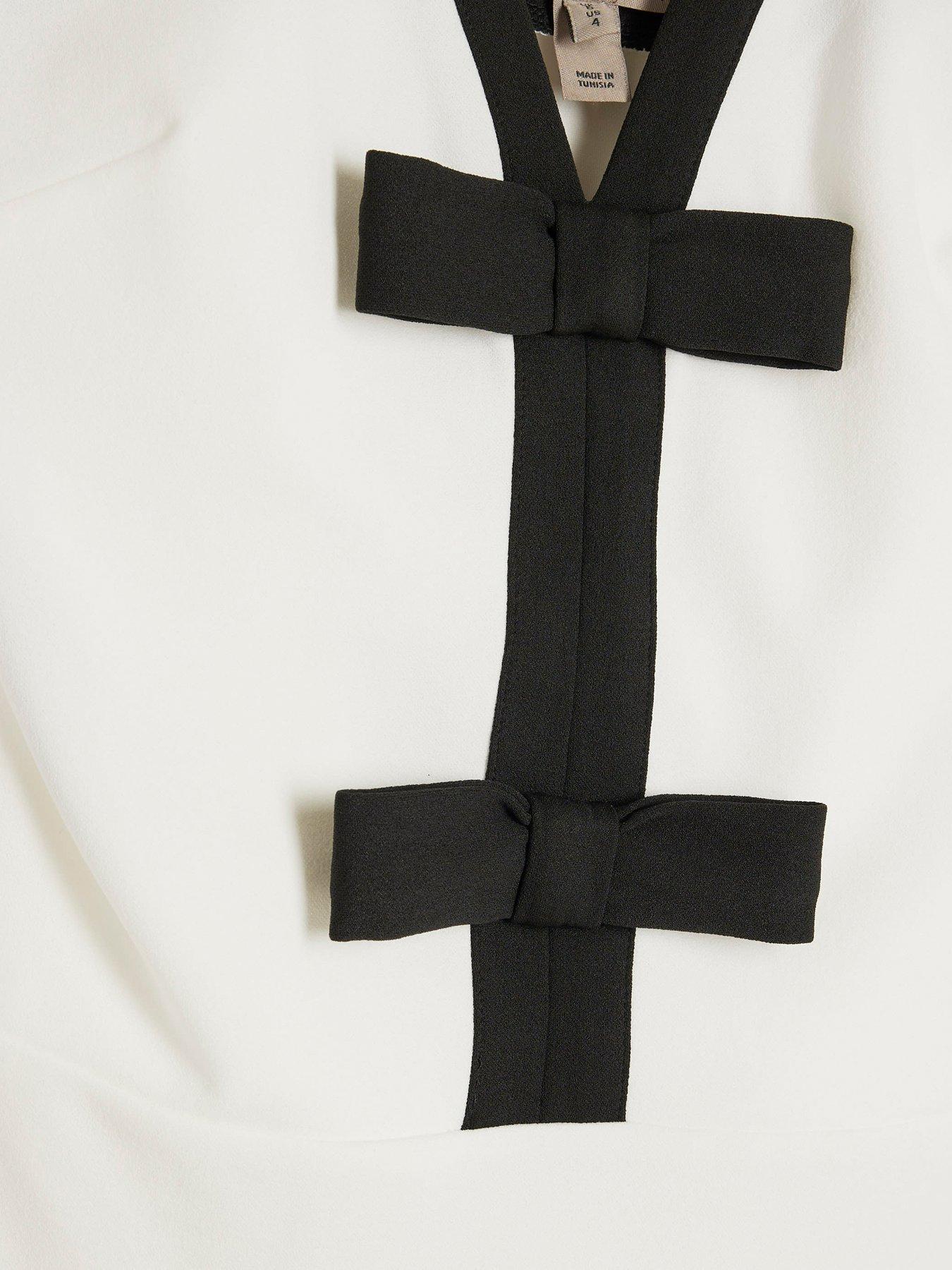  image of river-island-mono-bow-body-white