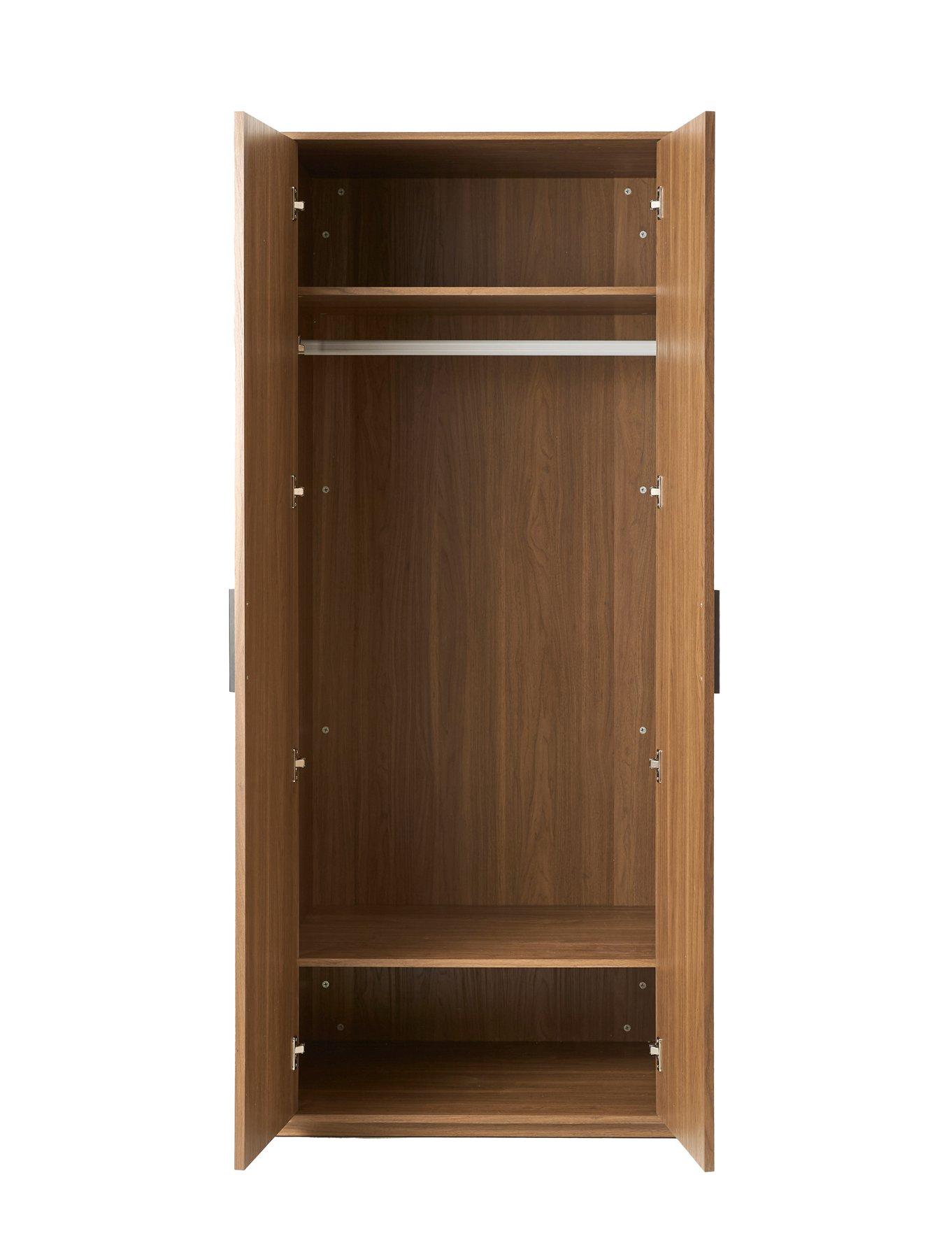  image of very-home-carina-2-door-plinth-wardrobe-mid-oak