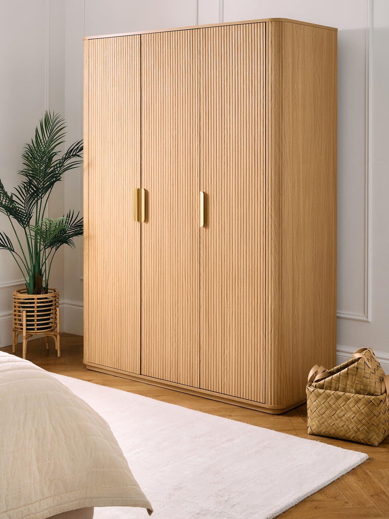 Image 1 of 7 of Very Home Carina 3 Door Plinth Wardrobe - Oak - FSC&reg; Certified