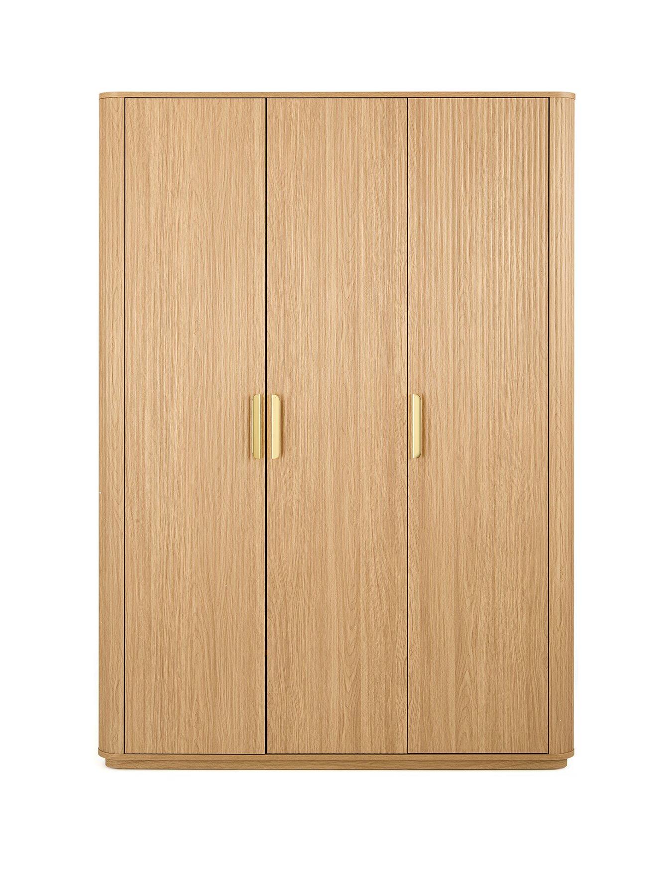 Image 2 of 7 of Very Home Carina 3 Door Plinth Wardrobe - Oak - FSC&reg; Certified