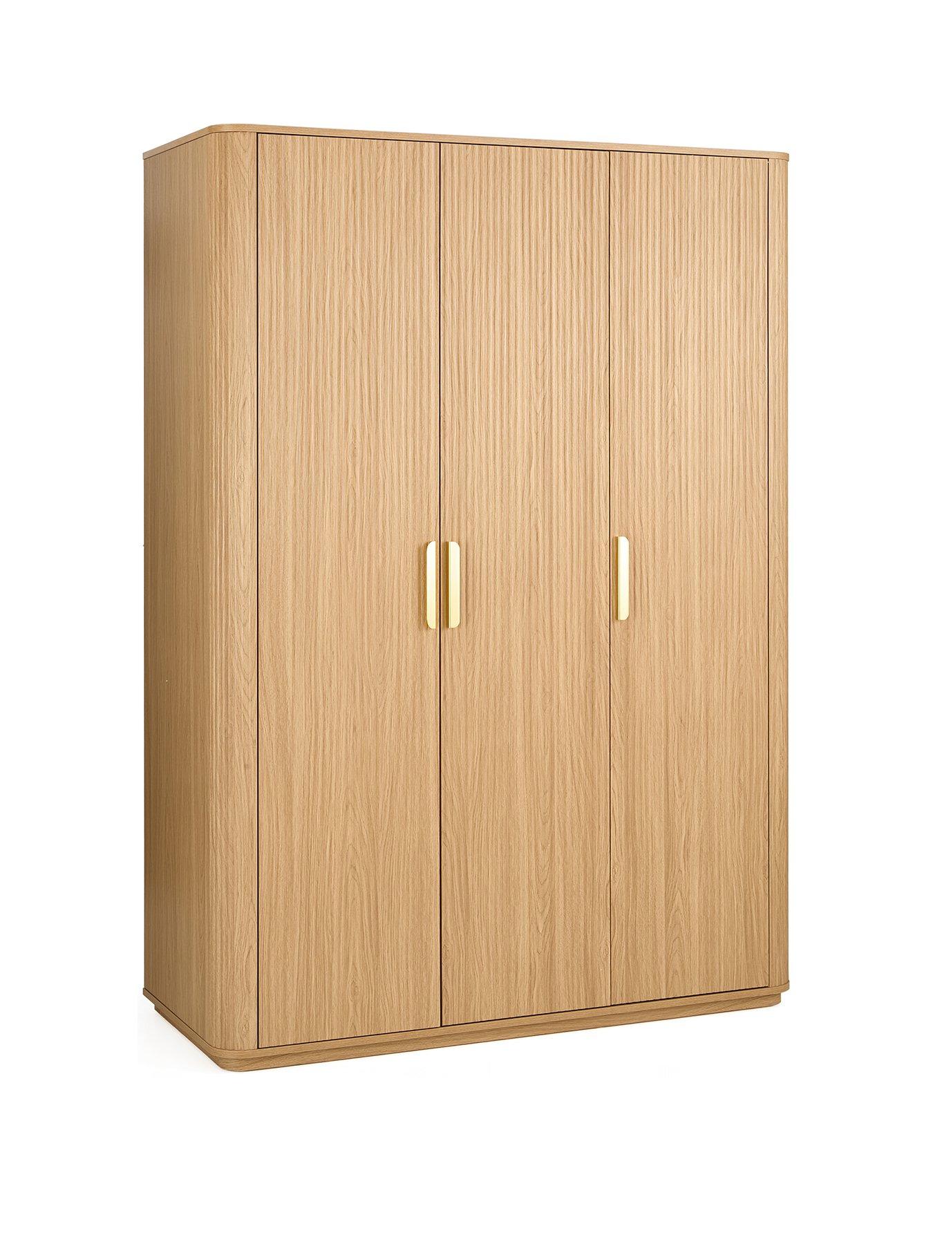 Image 3 of 7 of Very Home Carina 3 Door Plinth Wardrobe - Oak - FSC&reg; Certified