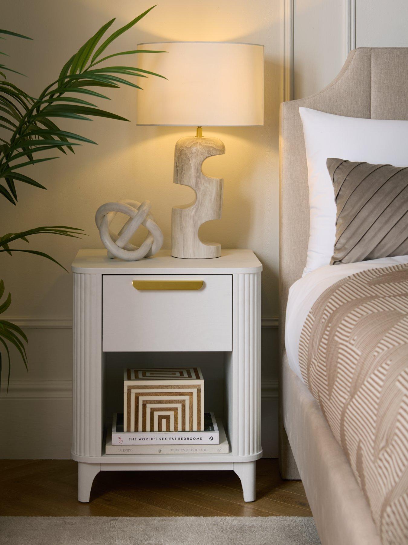 The Very Collection Carina 1 Drawer Bedside Chest - White - FSC® Certified