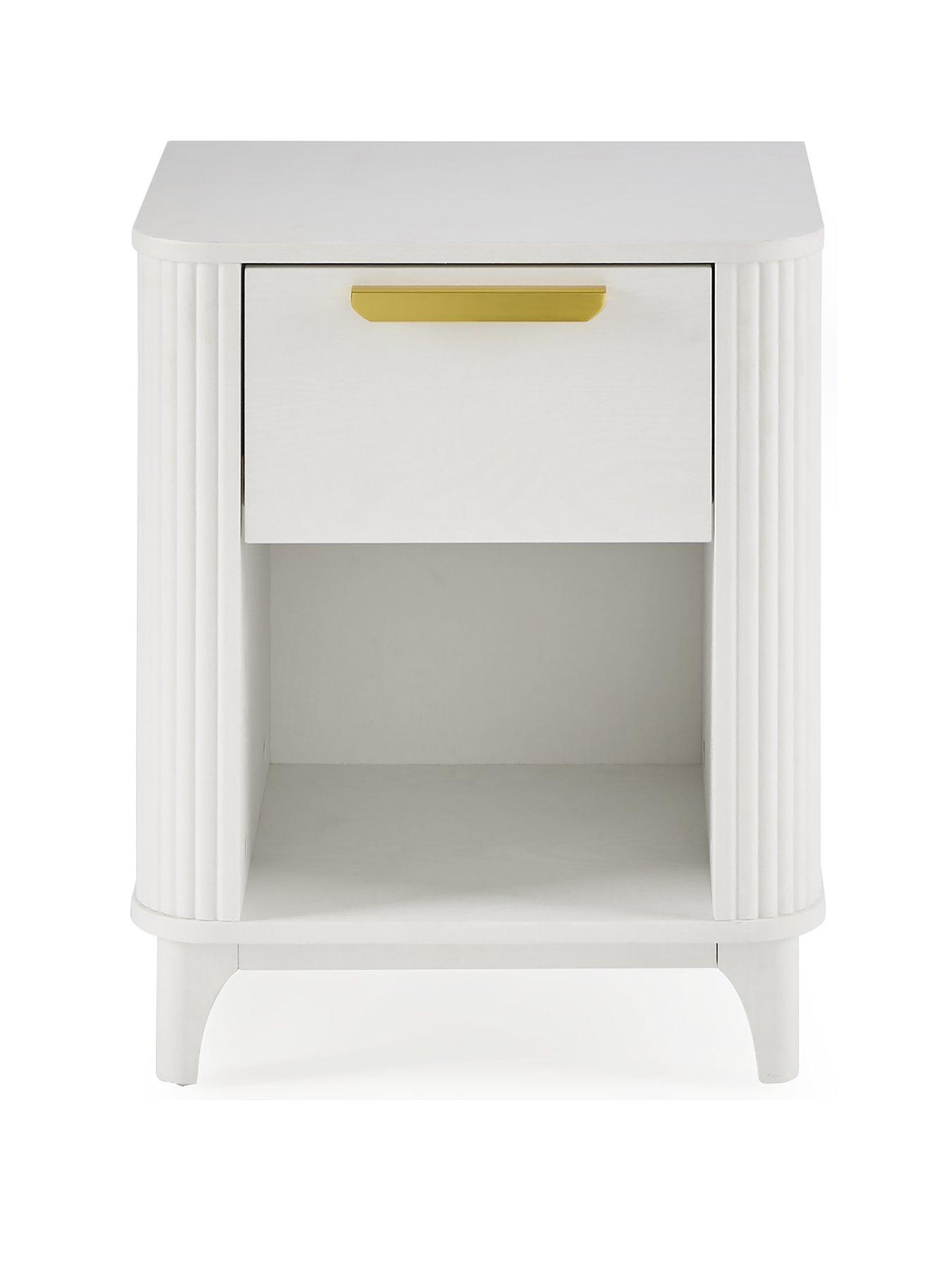  image of very-home-carina-1-drawer-bedside-chest-white-fscreg-certified