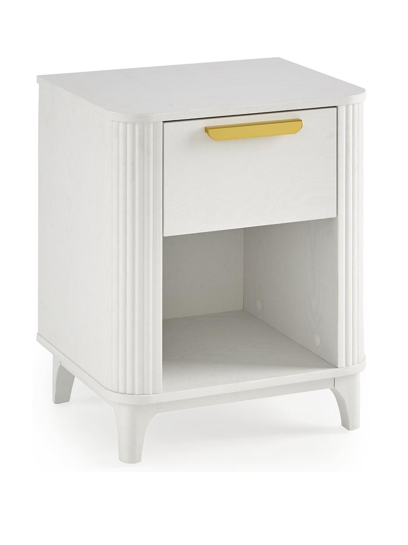  image of very-home-carina-1-drawer-bedside-chest-white-fscreg-certified