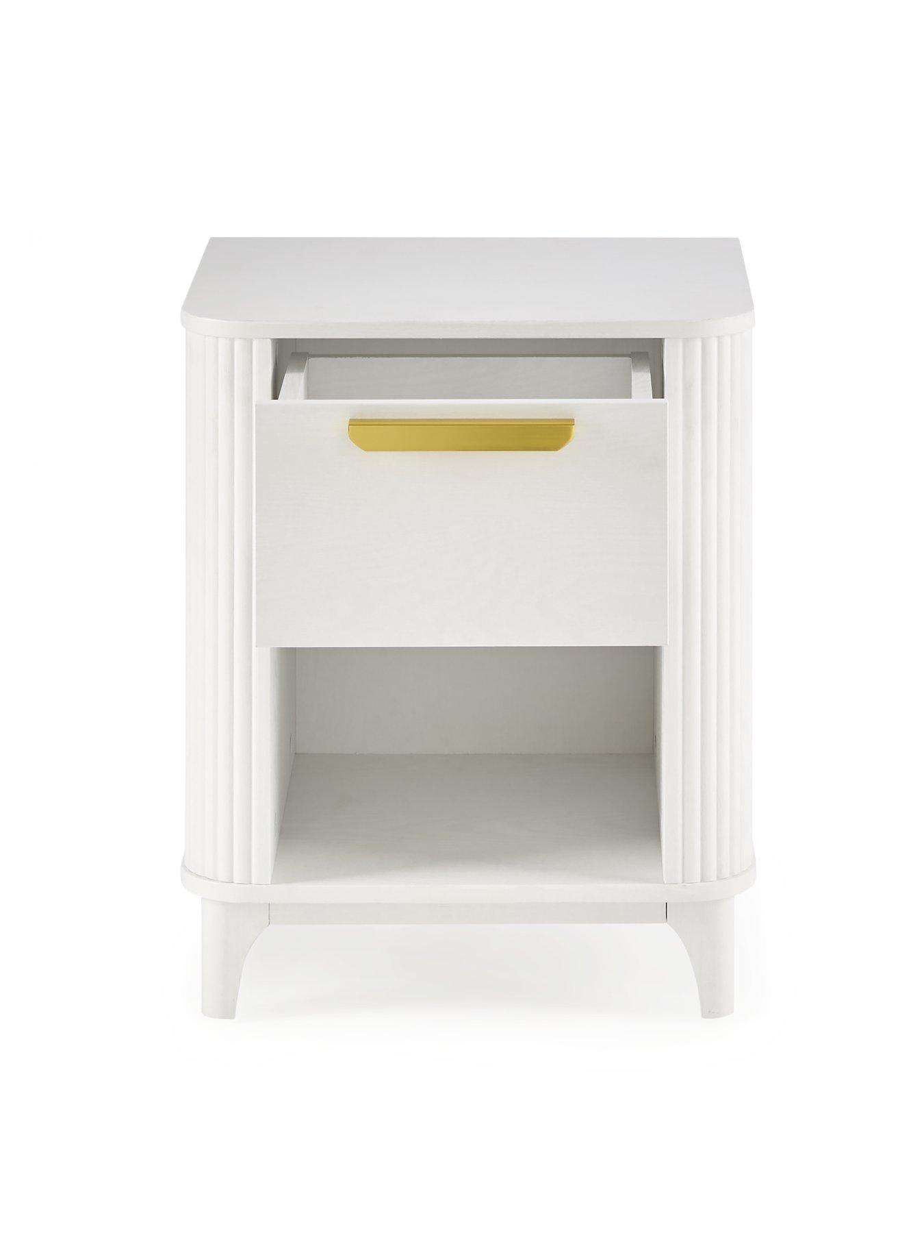 Image 4 of 7 of The Very Collection Carina 1 Drawer Bedside Chest - White - FSC&reg; Certified