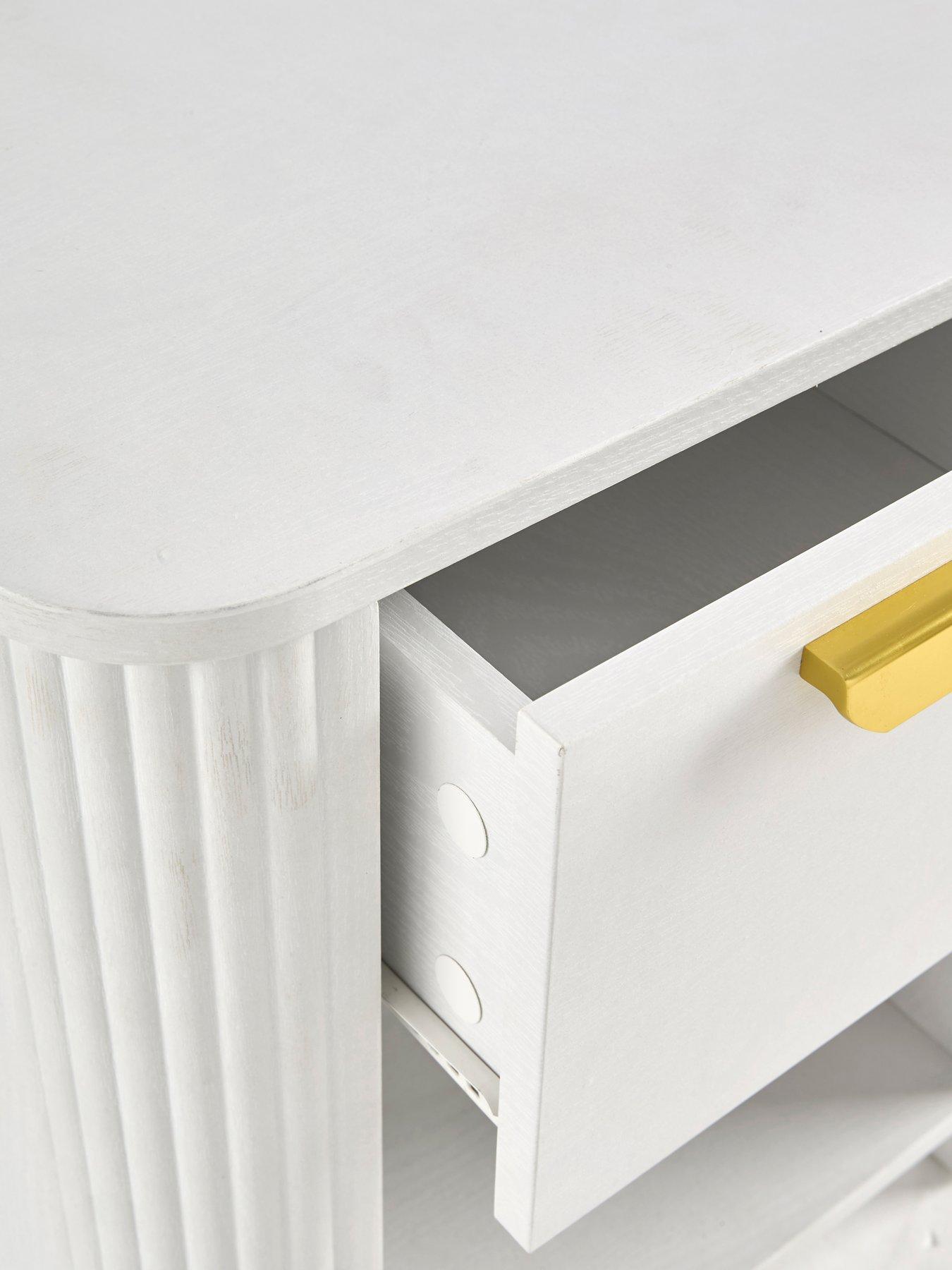 Image 7 of 7 of The Very Collection Carina 1 Drawer Bedside Chest - White - FSC&reg; Certified