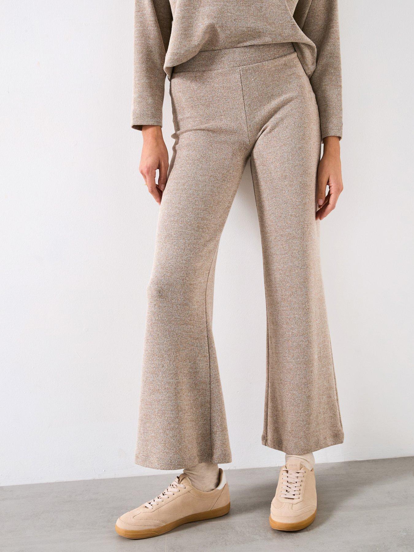 undefined Wide Leg Lurex Crochet Trouser - Gold