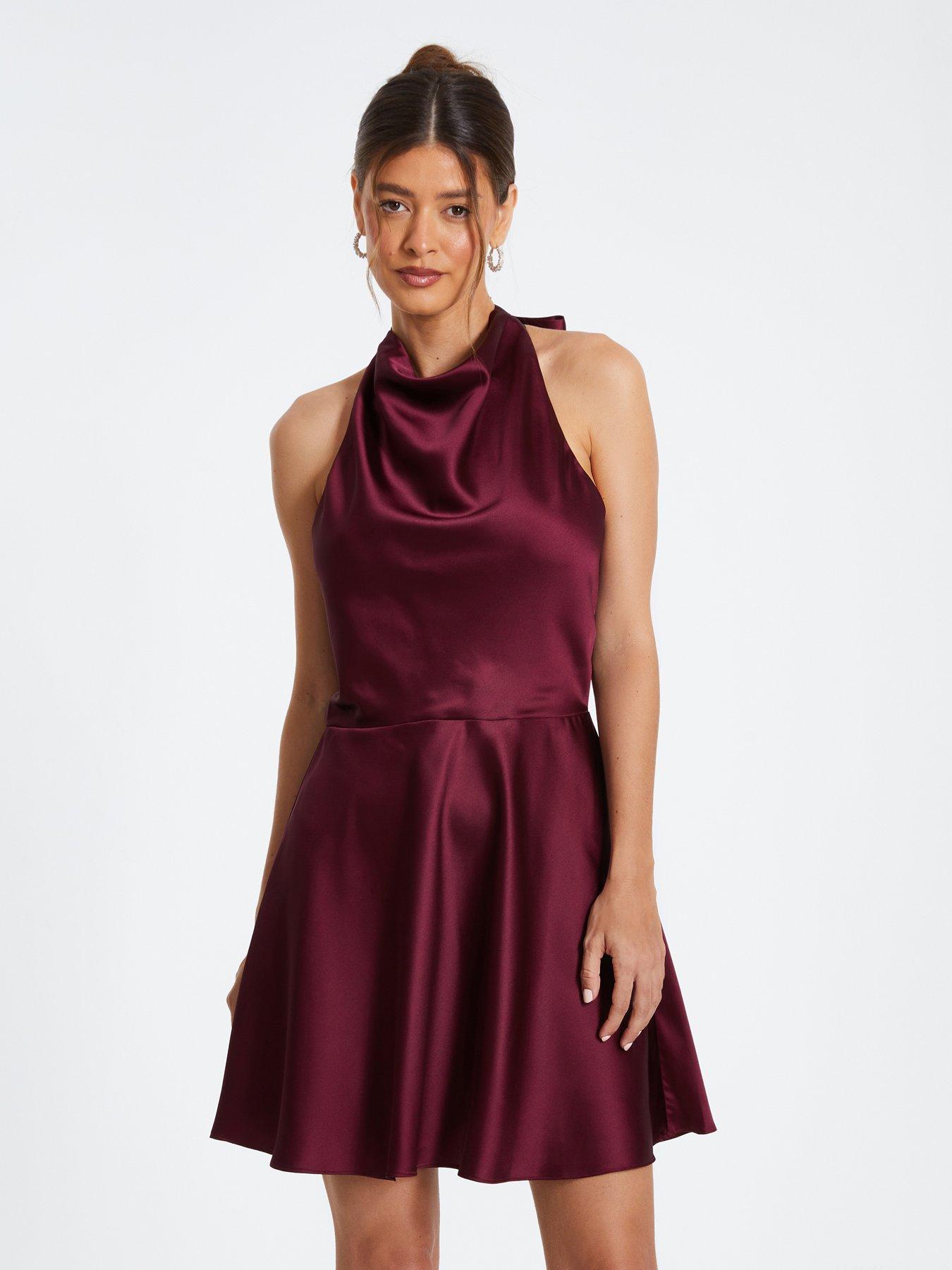 Oasis Printed Tie Front Metallic Tiered Dress Black littlewoods