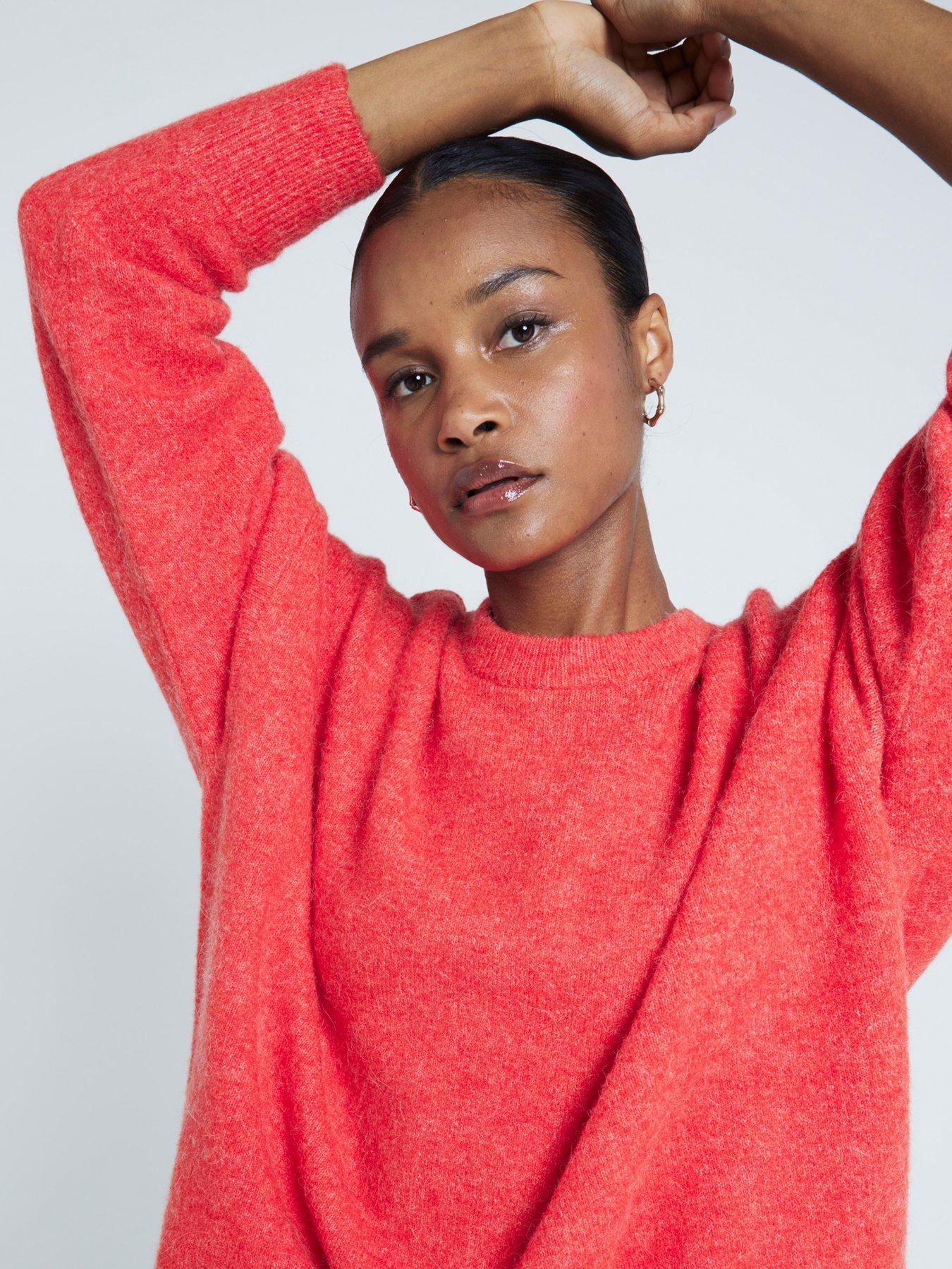 River Island Oversized Jumper Red littlewoods