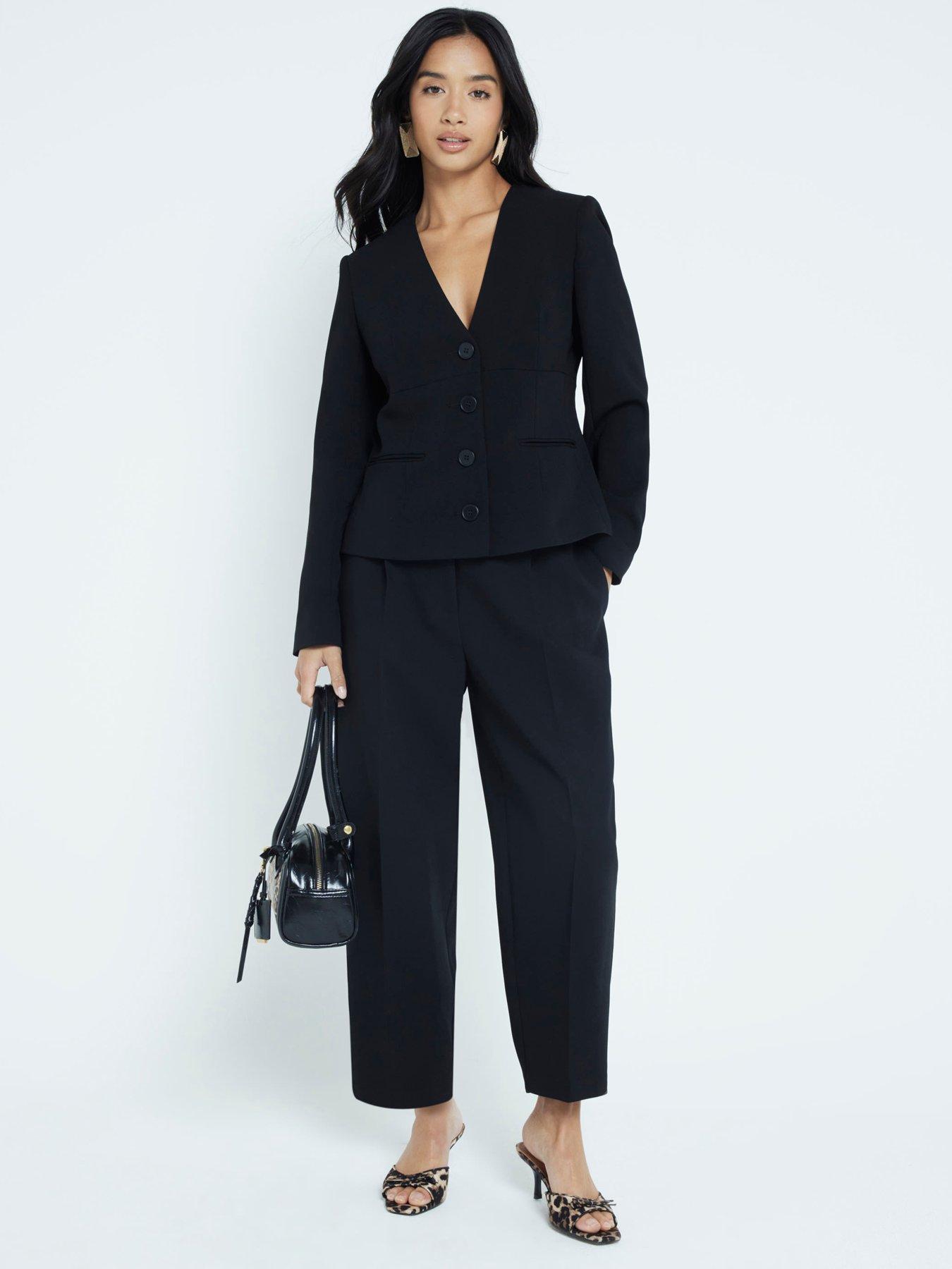 undefined Slim Barrell Leg Trouser - Black