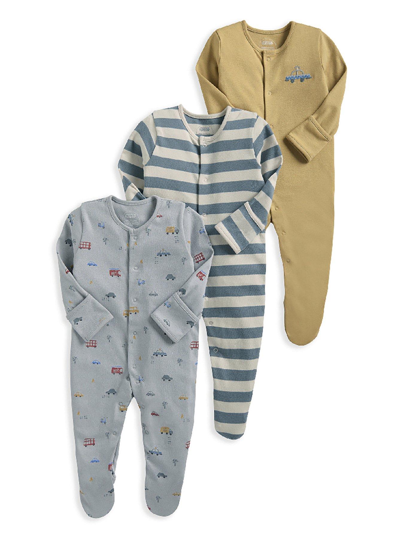 Everyday Baby Boy 3 Pack Multi Print Sleepsuit Multi littlewoods