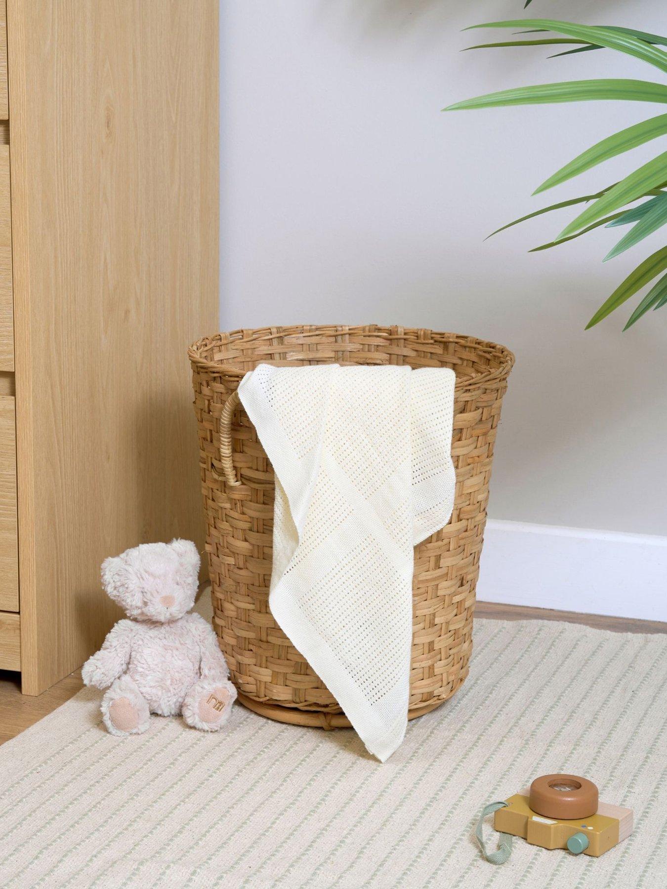  image of clair-de-lune-moses-basket-sheets-amp-pram-cellular-blanket--nbspcream