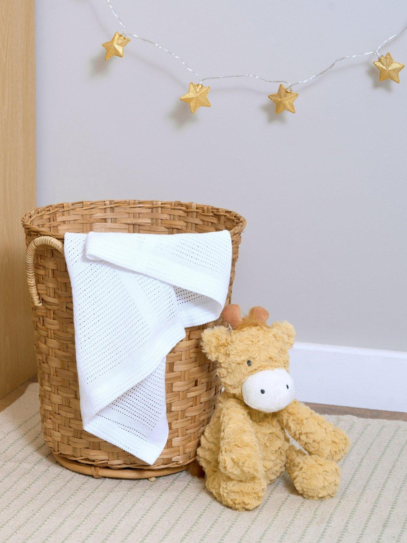 Image 4 of 4 of Clair De Lune Cot Bed Sheets &amp; Cellular Blanket -&nbsp;White