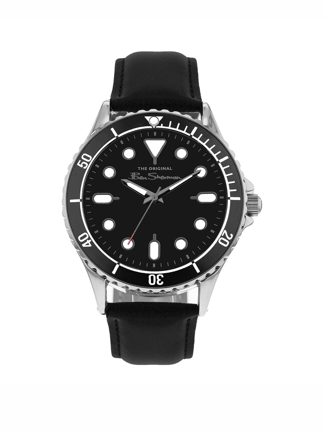 ben-sherman-black-pu-strap-watch-with-black-dial