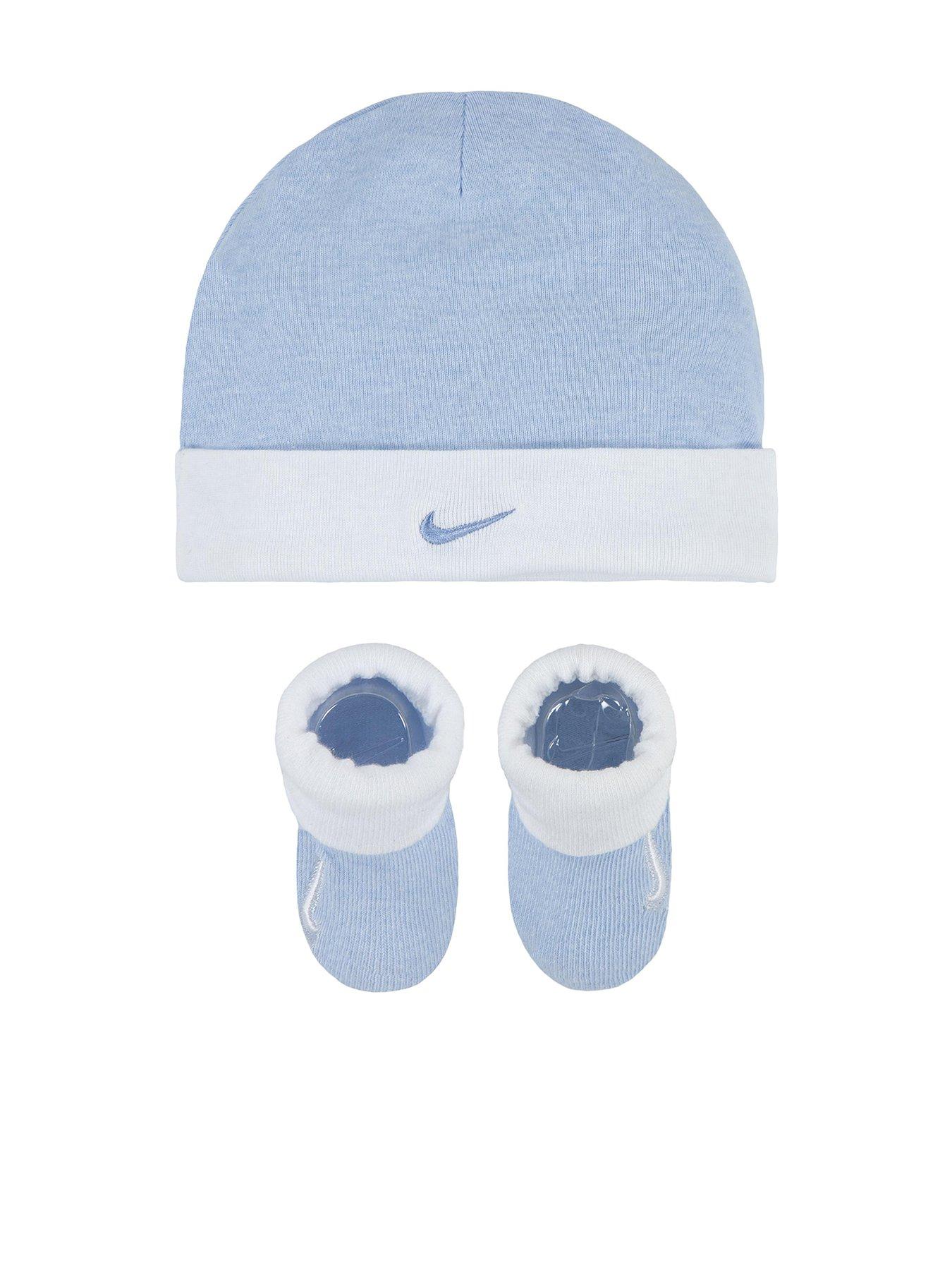 Nike Newborn Simple Swoosh Hat Bootie Blue littlewoods