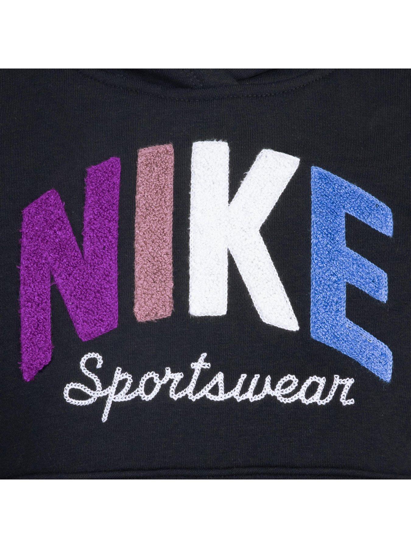  image of nike-kids-unisex-powder-play-overhead-hoodie-black