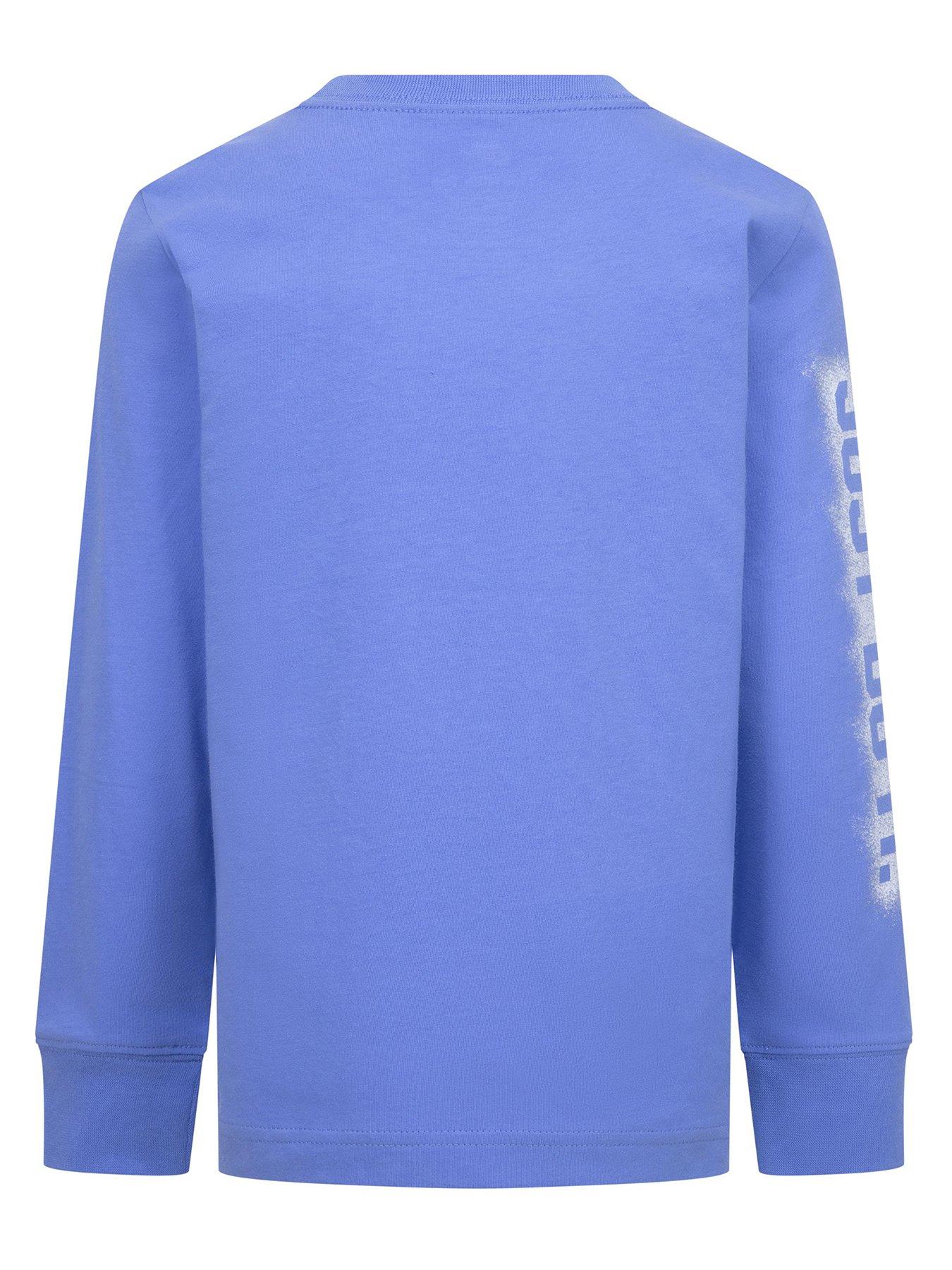  image of nike-kids-boys-powder-play-long-sleeve-t-shirt-blue