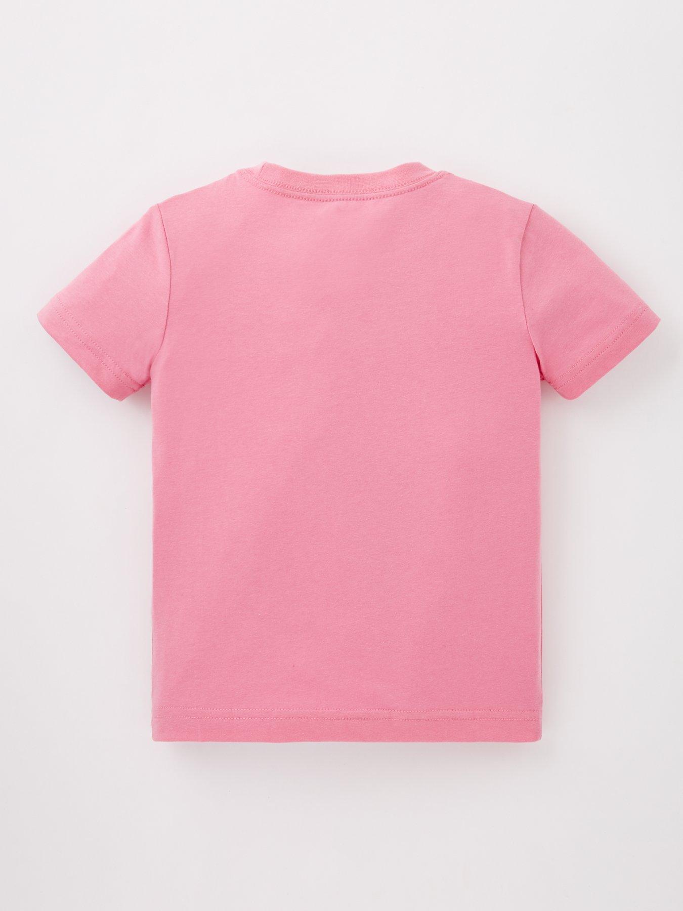  image of nike-kids-embroidered-futura-t-shirt-pink