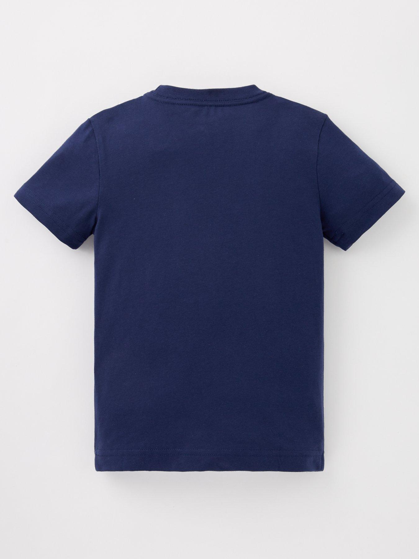  image of nike-kids-embroidered-futura-t-shirt-navy