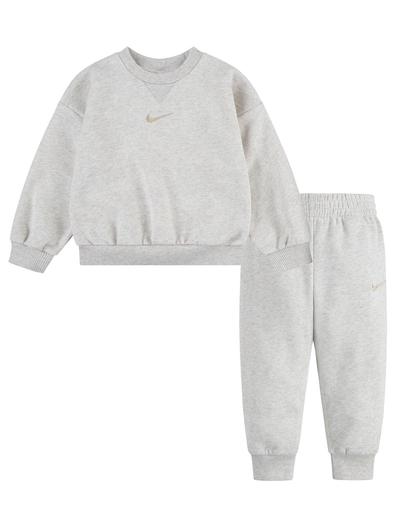 nike-infants-essential-fleece-crew-tracksuit-white