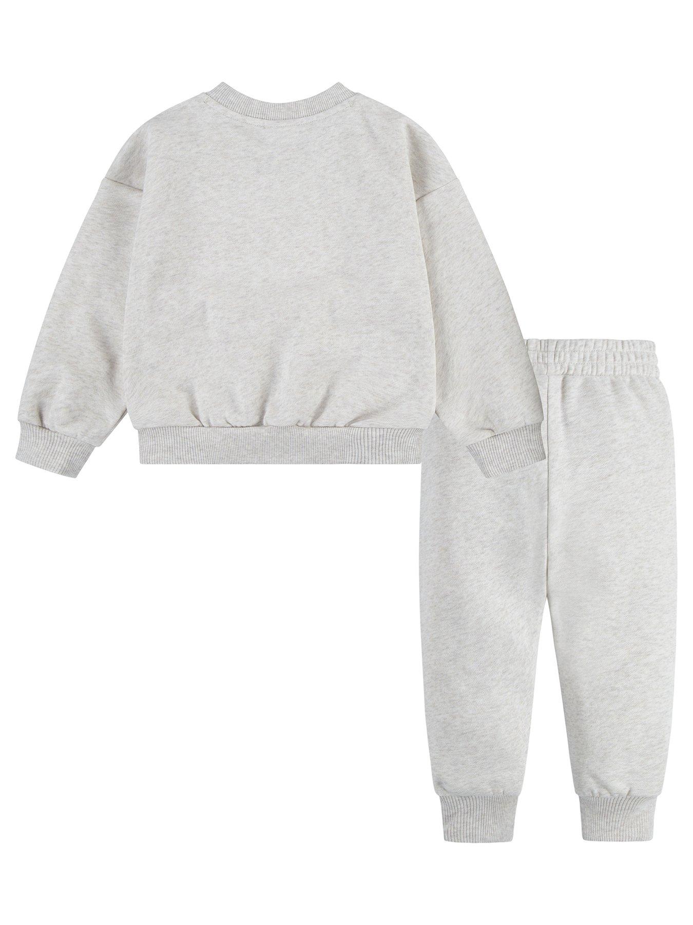 Image 2 of 4 of Nike Infants  Essential Fleece Crew Tracksuit - White