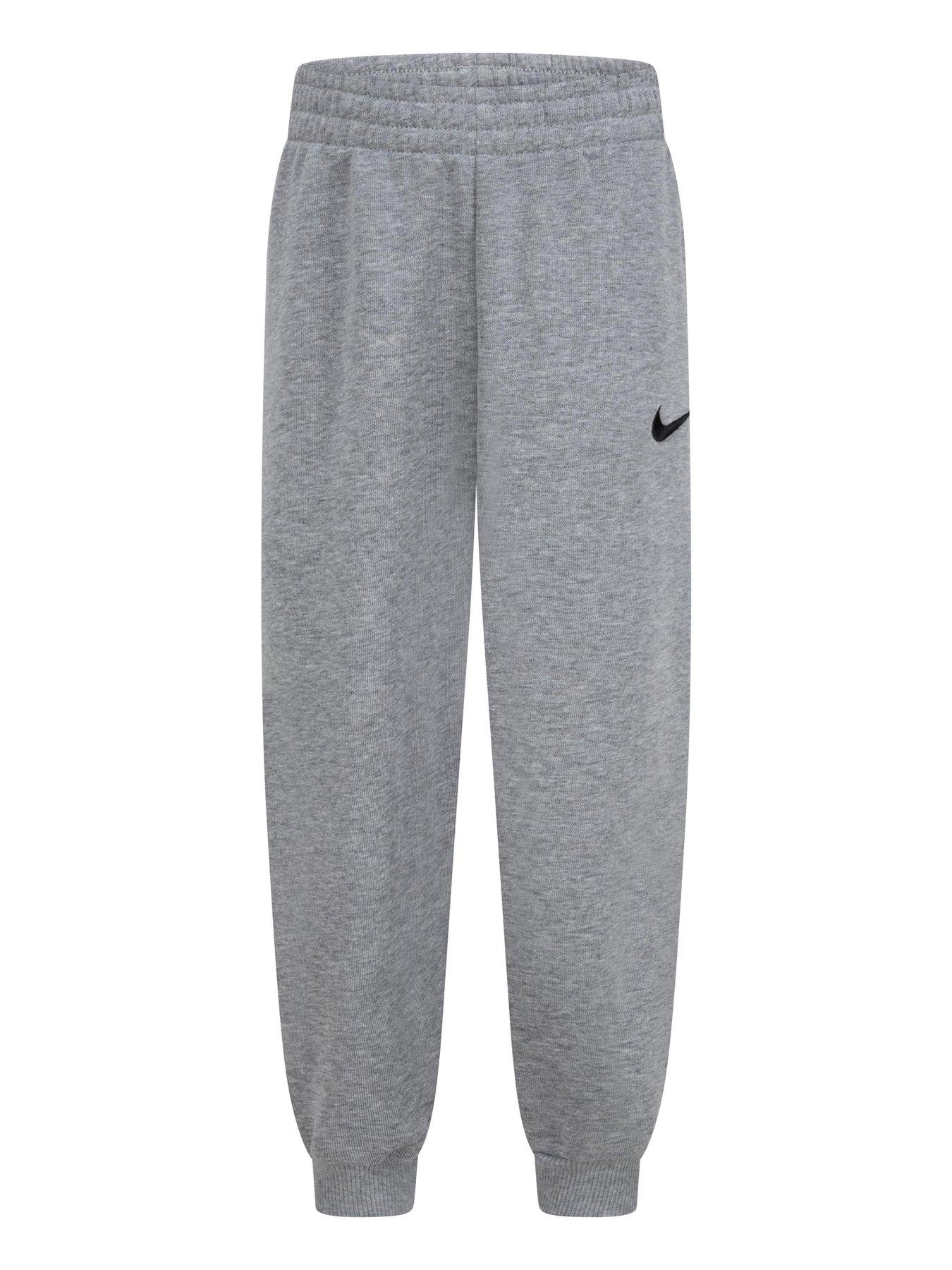  image of nike-kids-essential-fleece-crew-tracksuit-dark-grey
