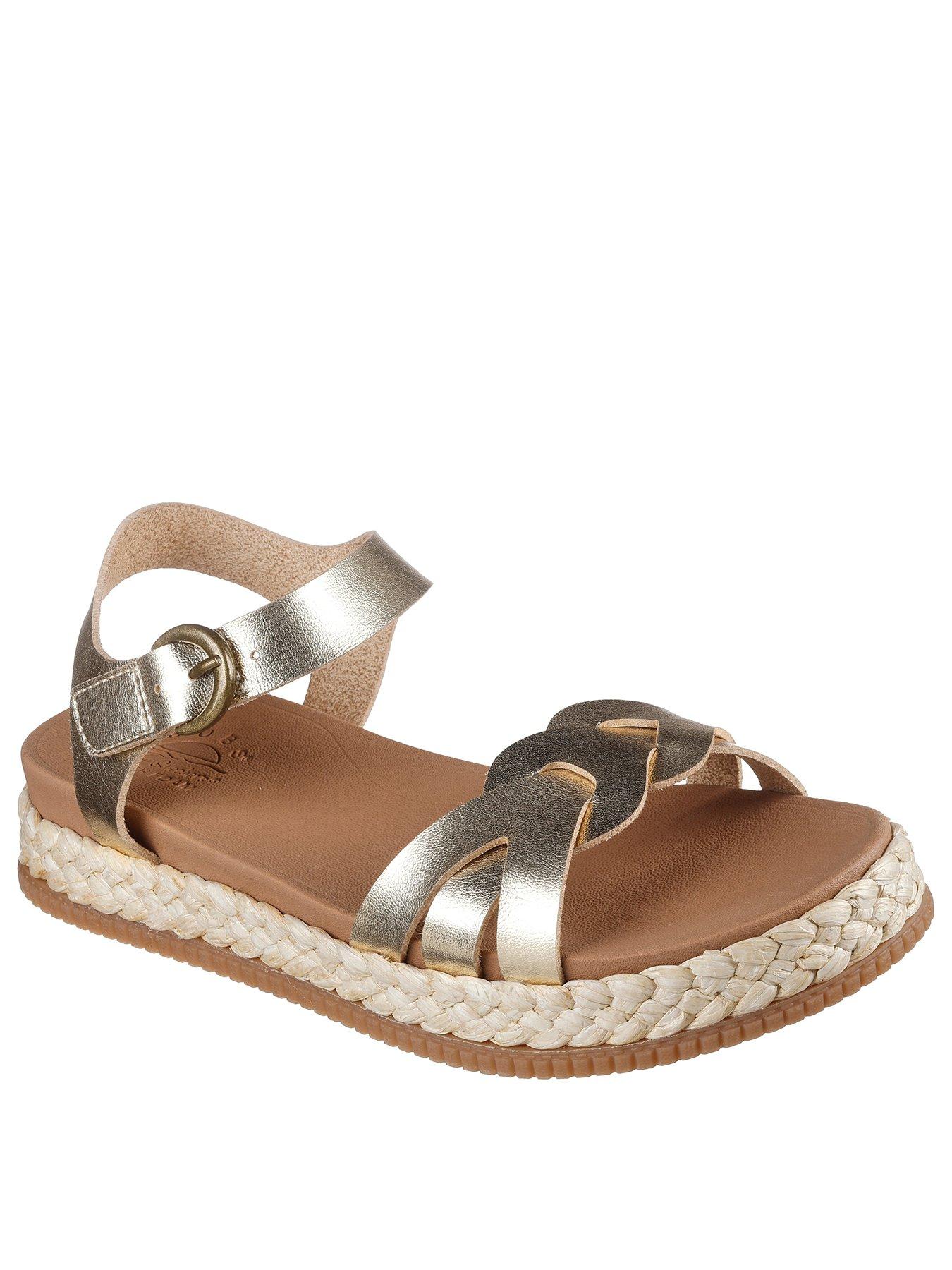  image of skechers-stormy-kiss-braided-strap-sandal-gold
