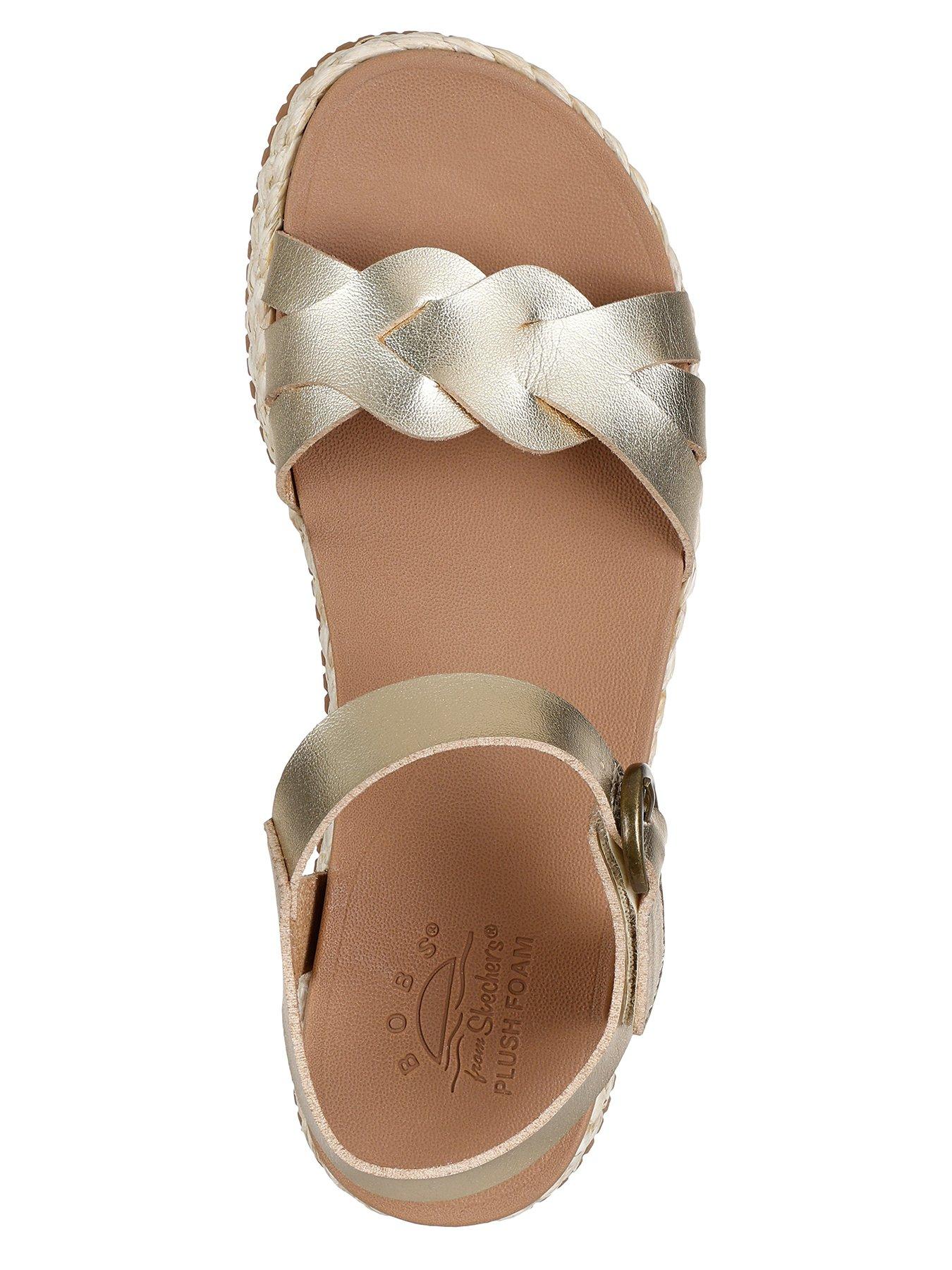  image of skechers-stormy-kiss-braided-strap-sandal-gold