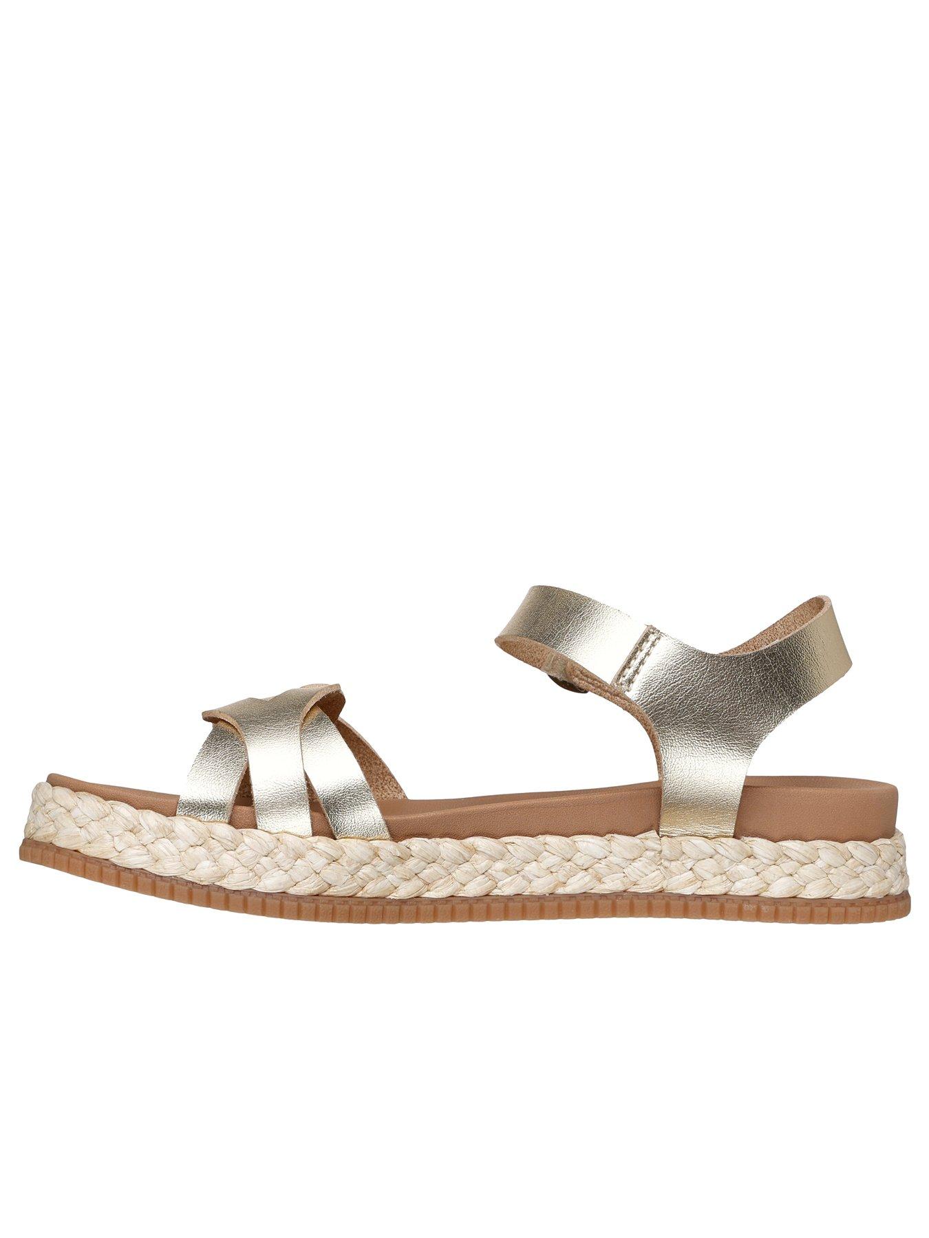  image of skechers-stormy-kiss-braided-strap-sandal-gold