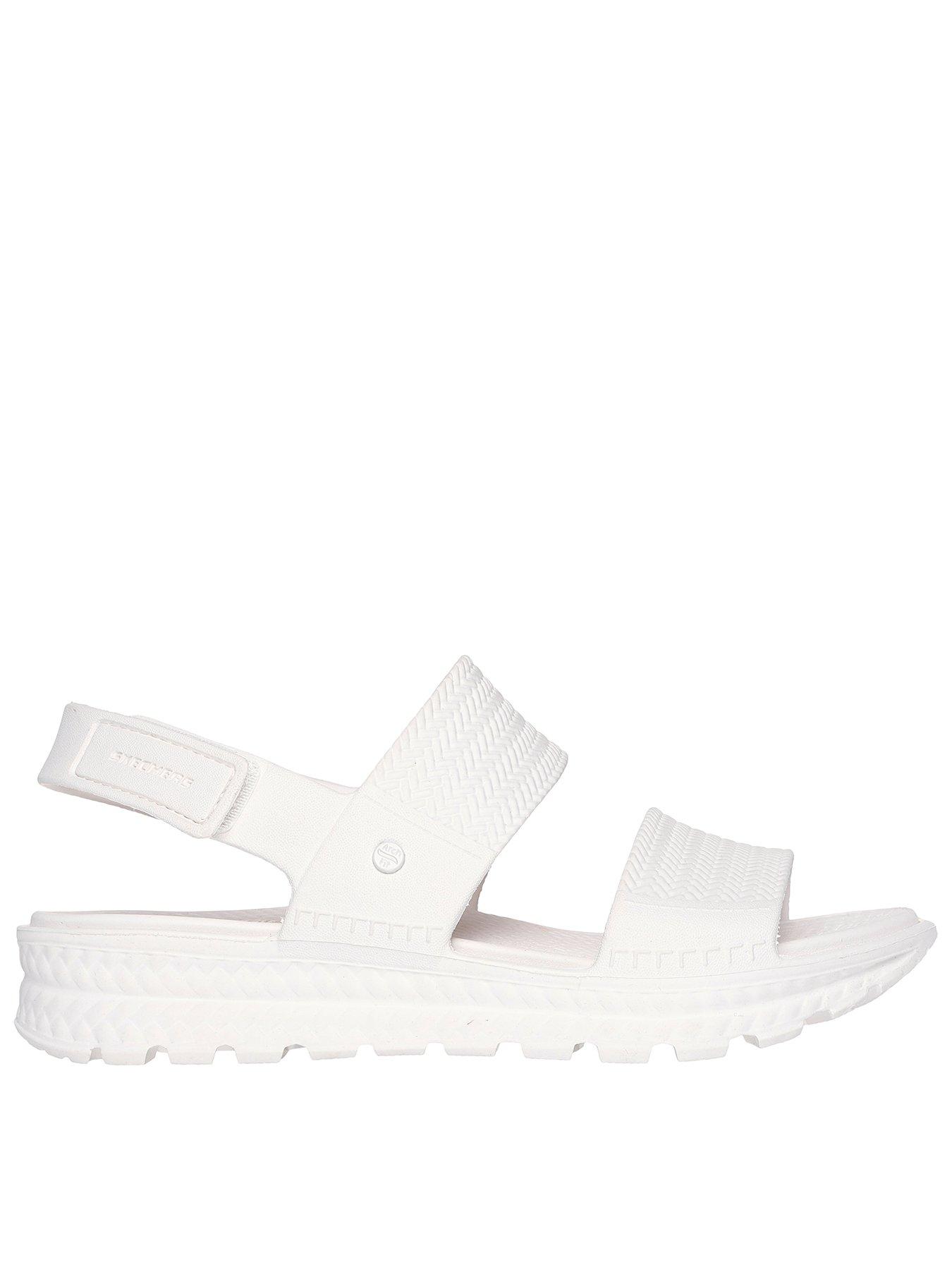 Skechers Arch Fit Footsteps Sunny Days Moulded Double Band Sling Back Sandal - White