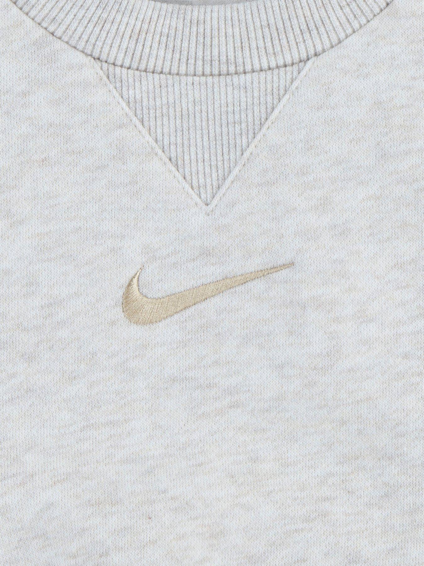 Nike Kids Essential Fleece Crew Tracksuit White Littlewoods