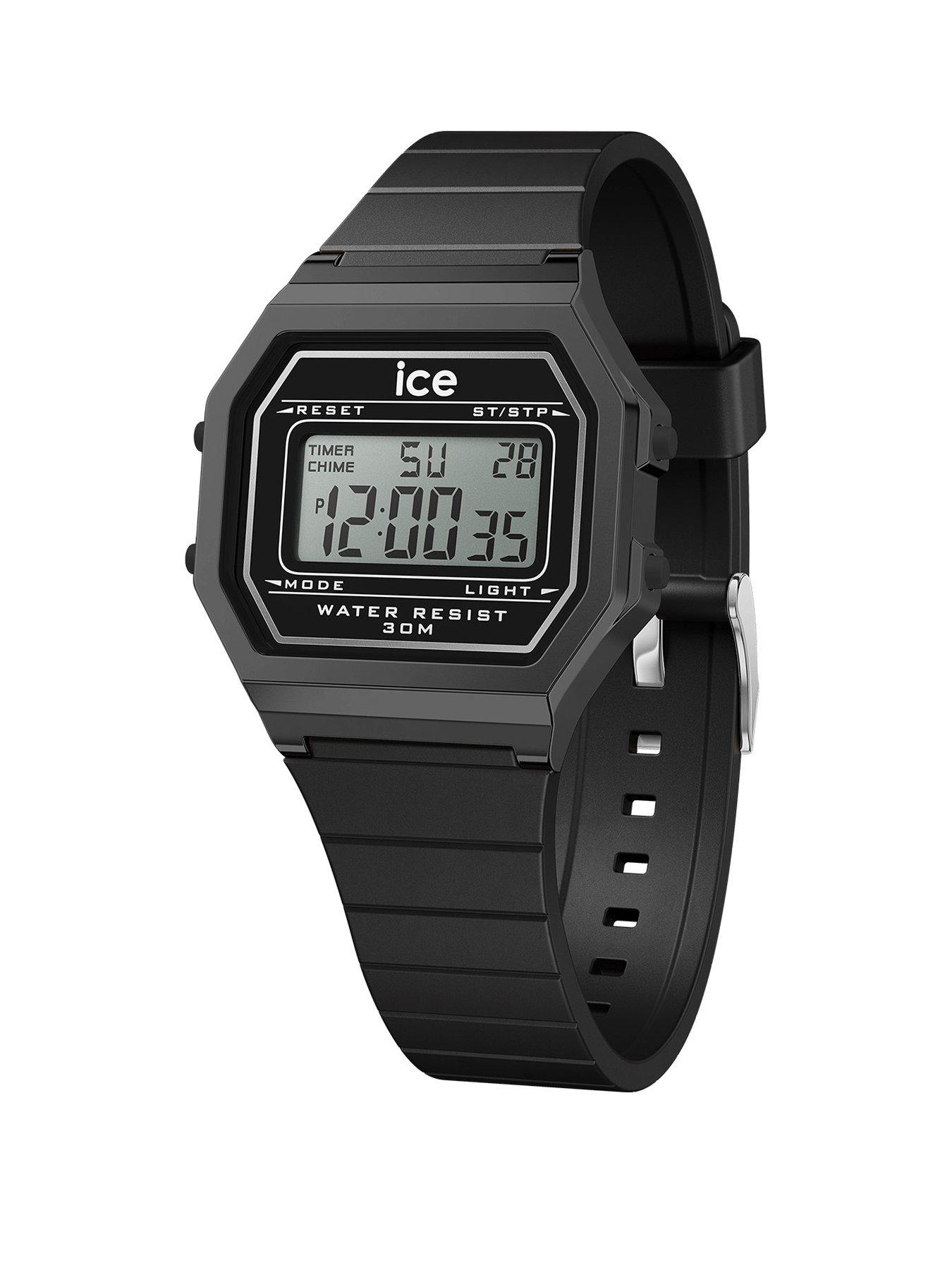  image of ice-watch-retro-digi-blacknbspsilicone-strap-32mm-digital-watch