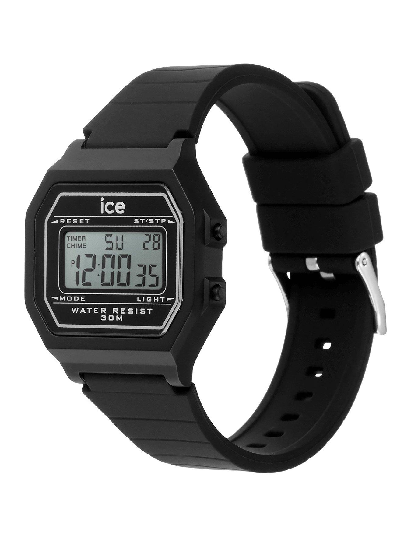  image of ice-watch-retro-digi-blacknbspsilicone-strap-32mm-digital-watch