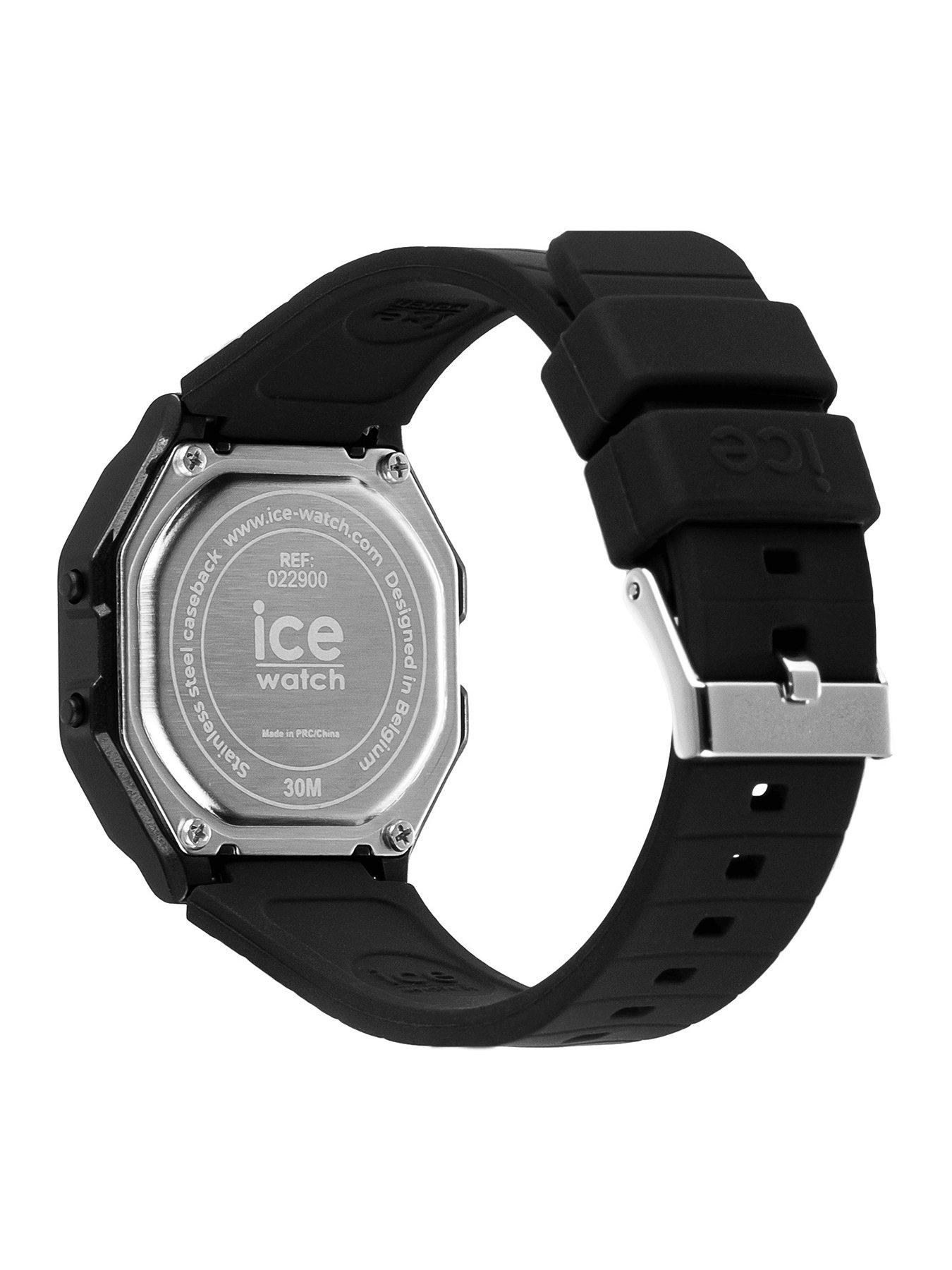  image of ice-watch-retro-digi-blacknbspsilicone-strap-32mm-digital-watch
